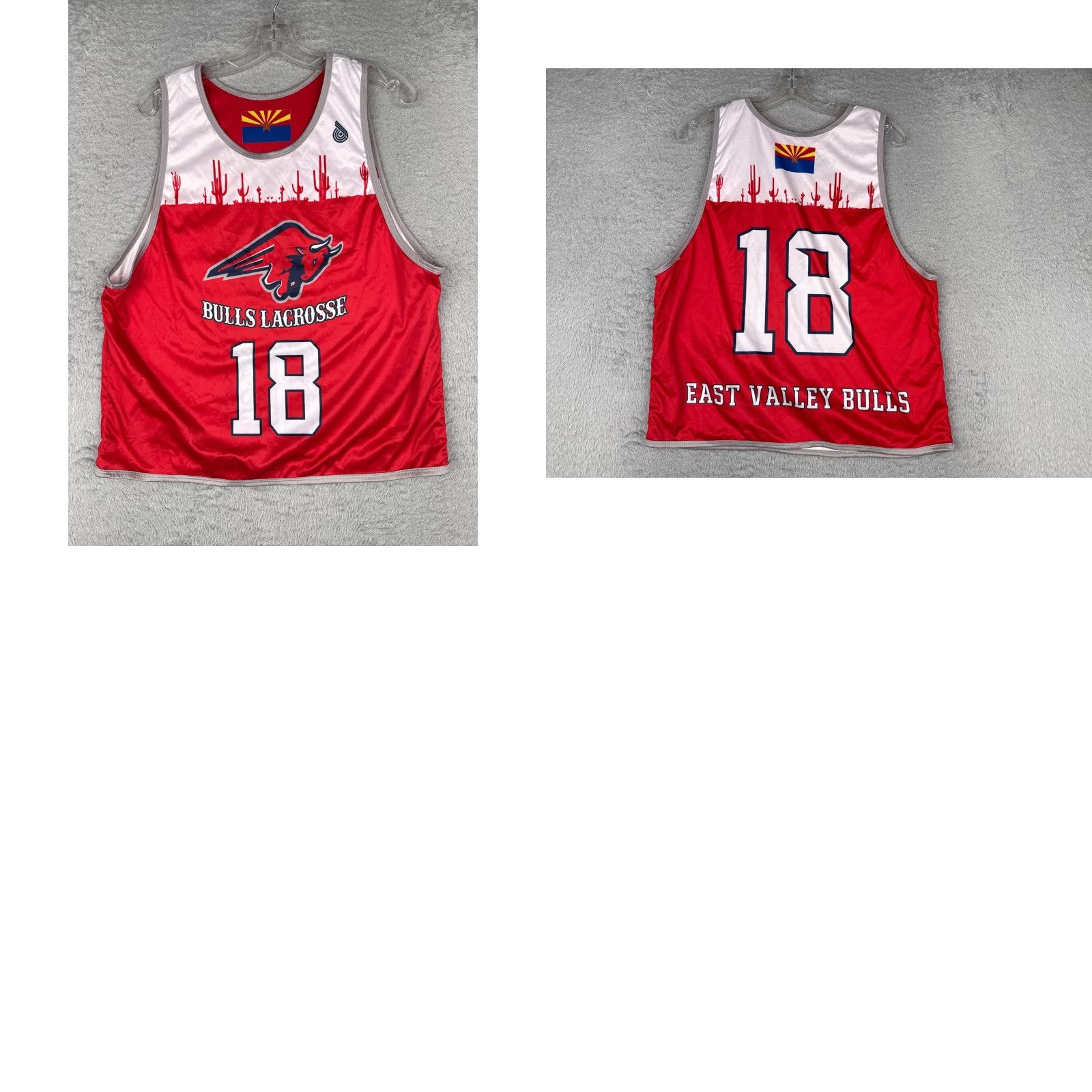 Vintage East Valley Bulls Lacrosse Jersey Shirt Adult Small Red Reversible Tank Size US S / EU 44-46 / 1 - 10 Thumbnail