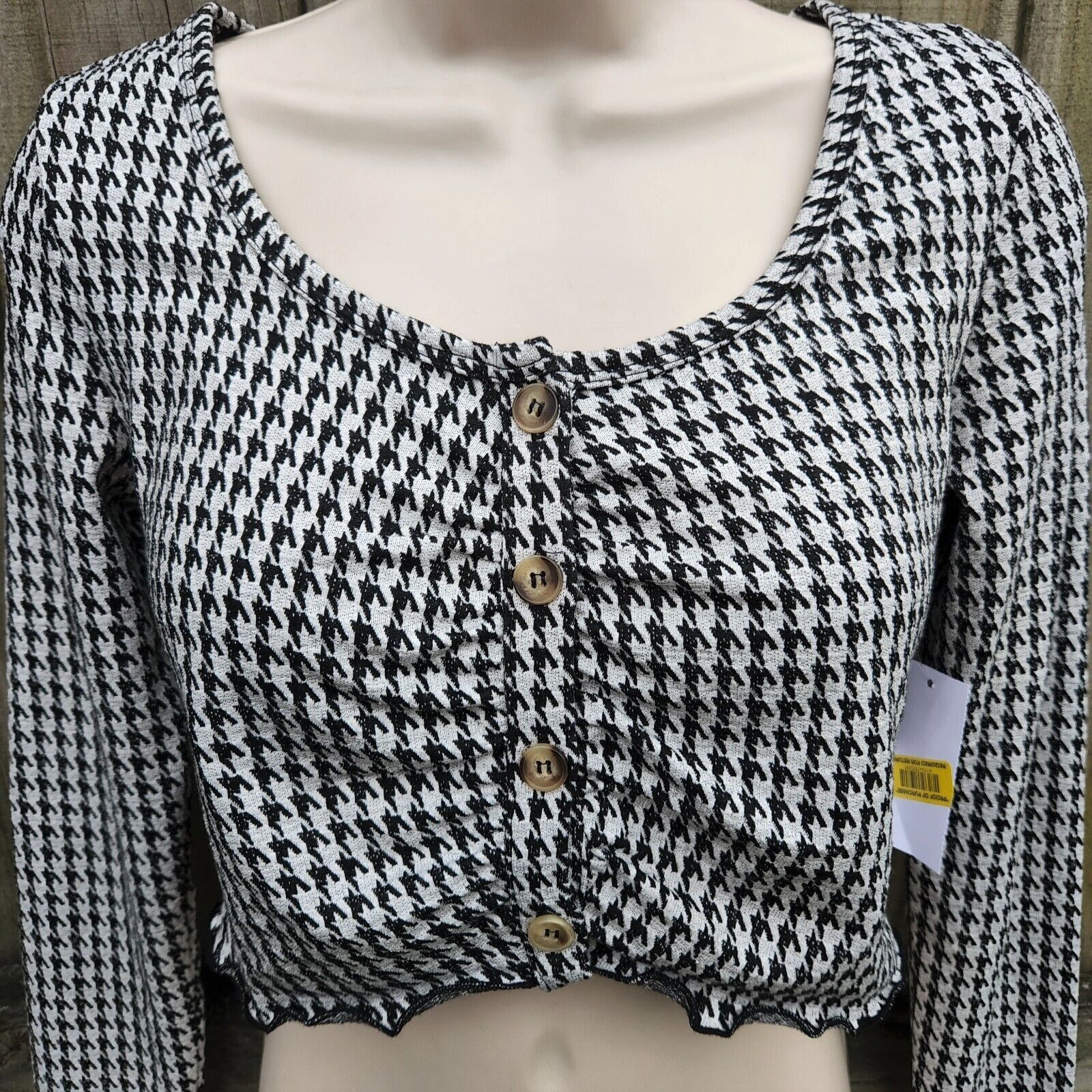 Other La La Land Creative Co Women's Houndstooth Crop Top S Size S / US 4 / IT 40 - 10 Thumbnail