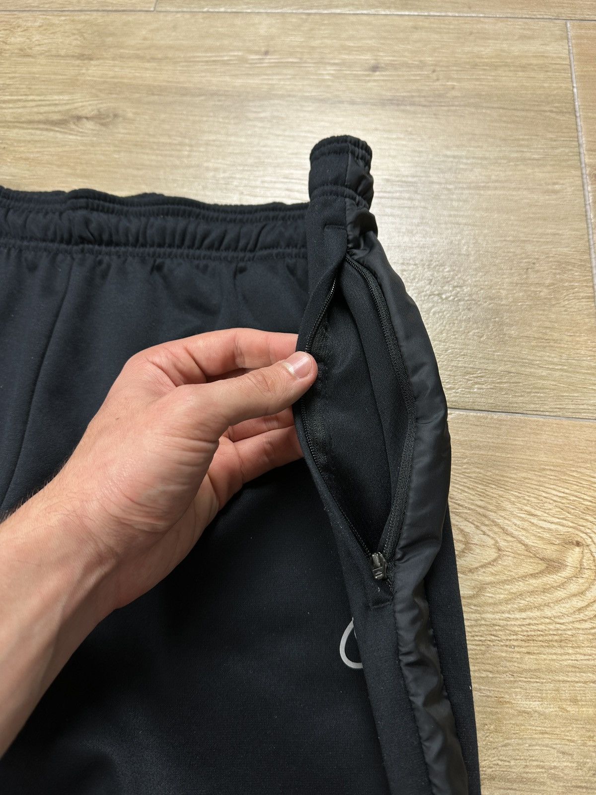 Nike × Vintage Y2K Nike Dri-Fit Track Pants Reflective Logo Swoosh Size US 34 / EU 50 - 6 Thumbnail