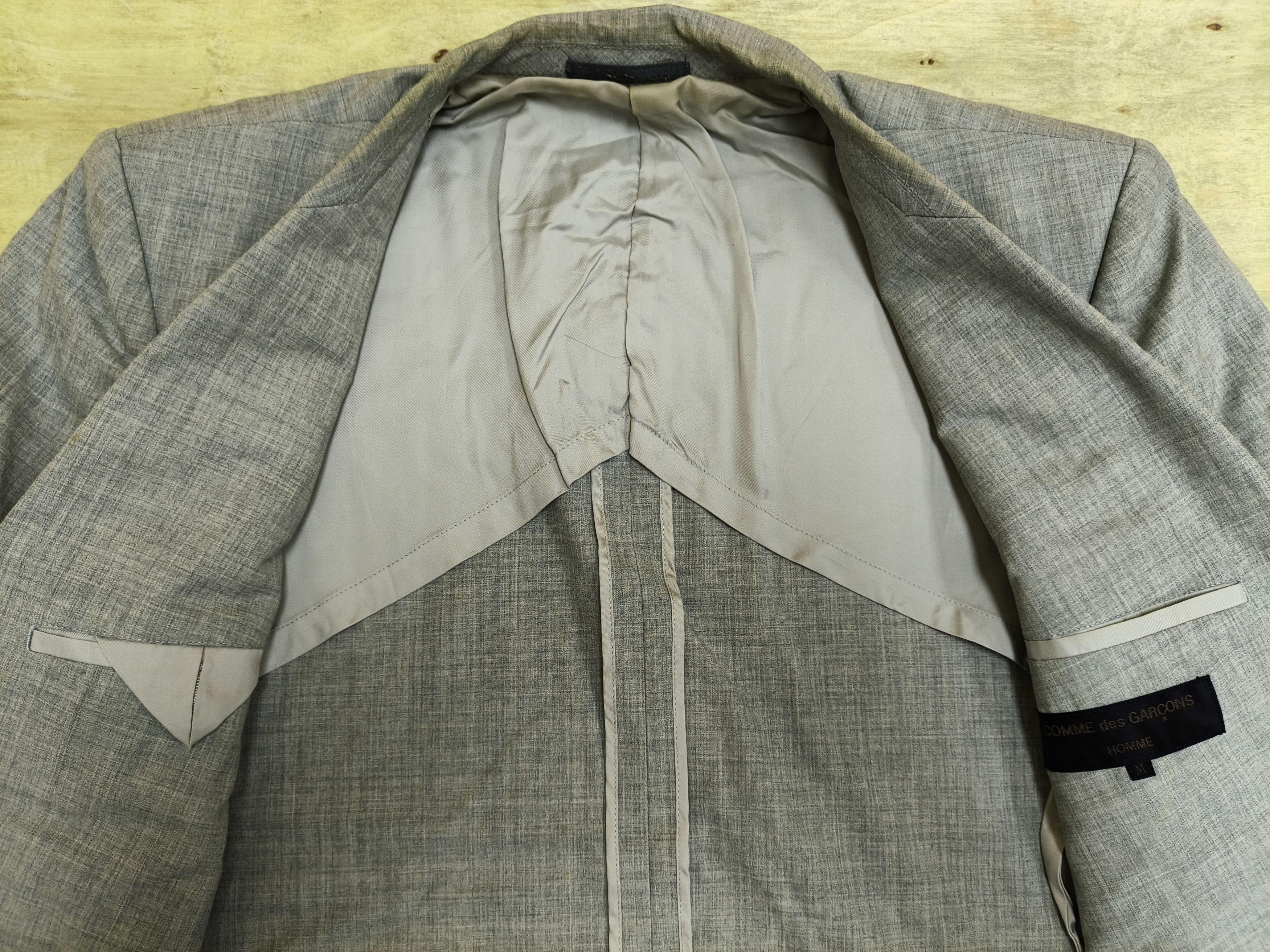 Comme des Garcons Homme Vtg 🔥 CDG Homme AD1988 Pure Wool Jacket Size 44L - 10 Thumbnail