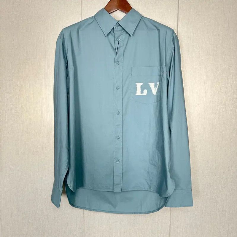 Louis Vuitton Louis Vuitton Blue Cotton Men's Shirt 0089 Size US L / EU 52-54 / 3 - 1 Thumbnail