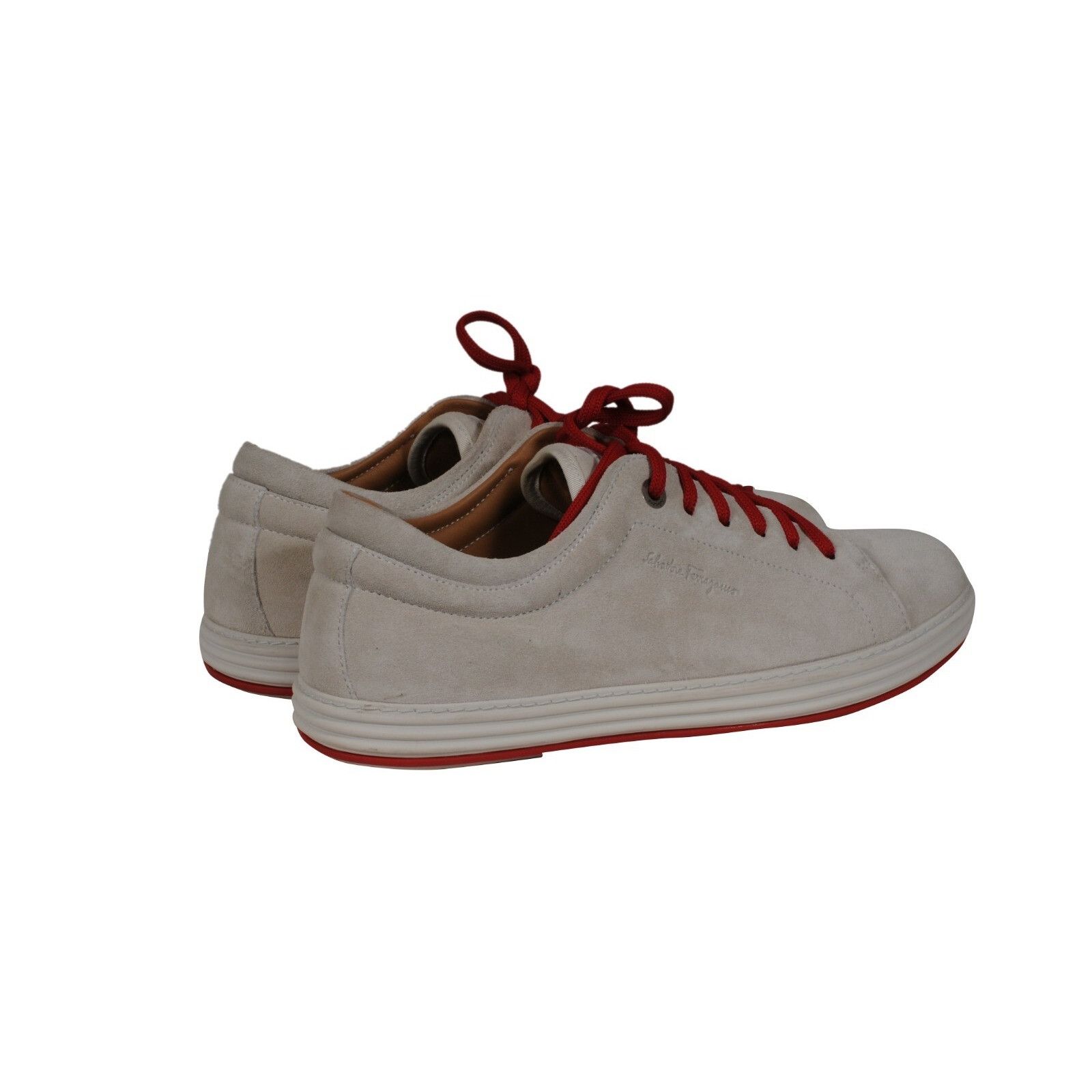 Salvatore Ferragamo Low Top Sneakers Beige - 02599 Size US 11 / EU 44 - 3 Thumbnail
