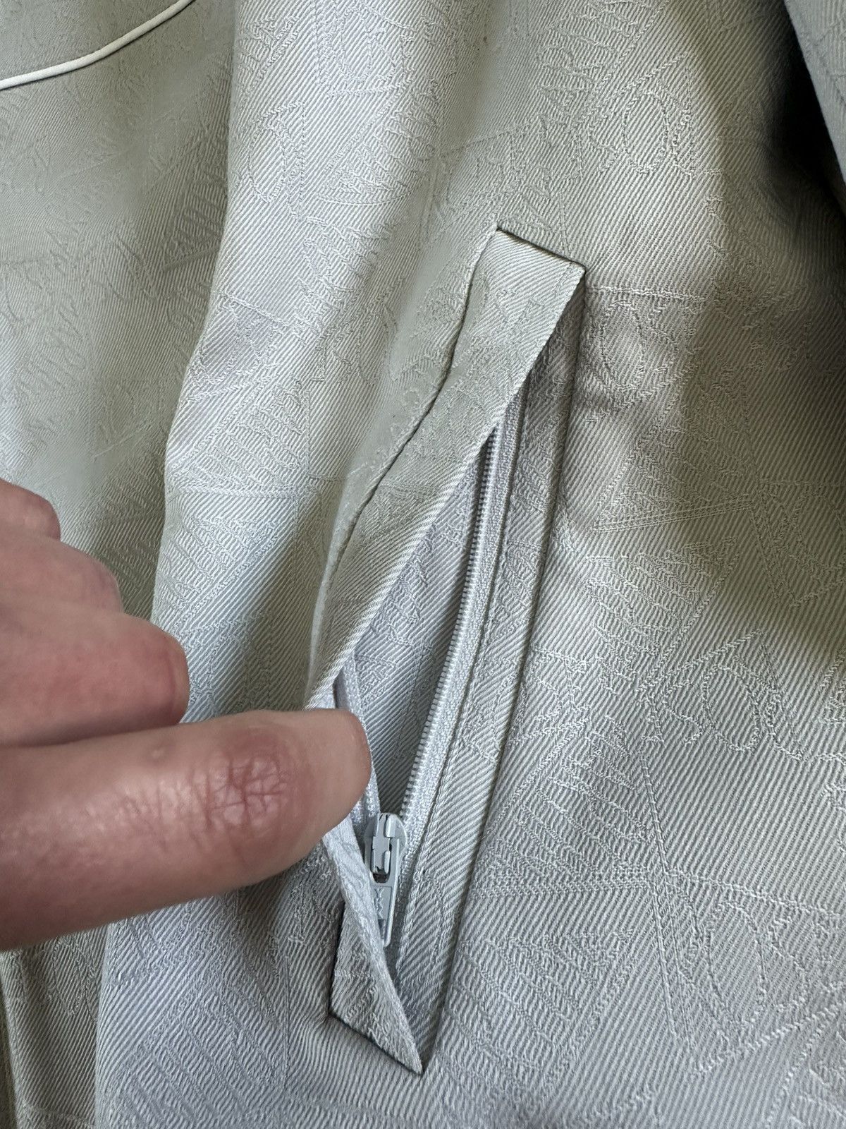 Martine Rose [NEW] $1190 SS22 Tailored Track Jacket Wool Jacquard Grey Size US L / EU 52-54 / 3 - 4 Thumbnail