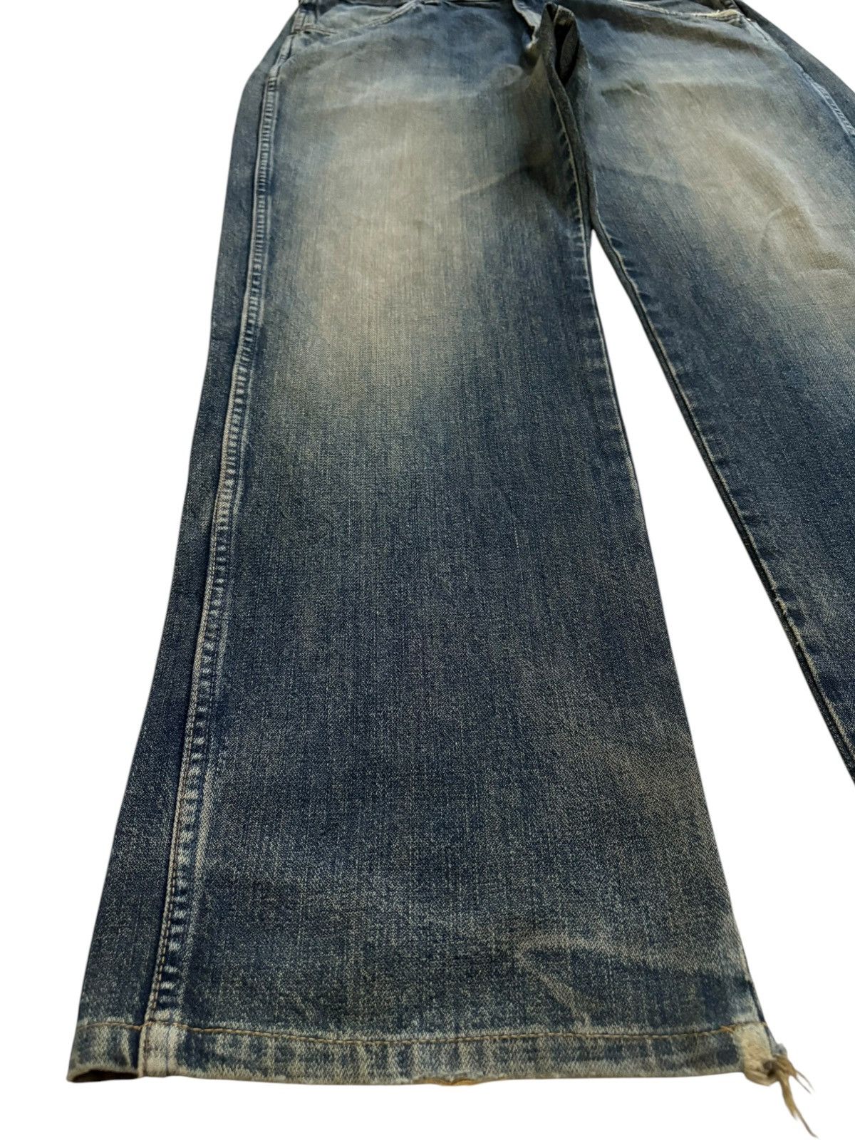 Wrangler Vintage Japanese Wrangler Mud Wash Distressed Baggy Jeans Size US 33 - 6 Thumbnail