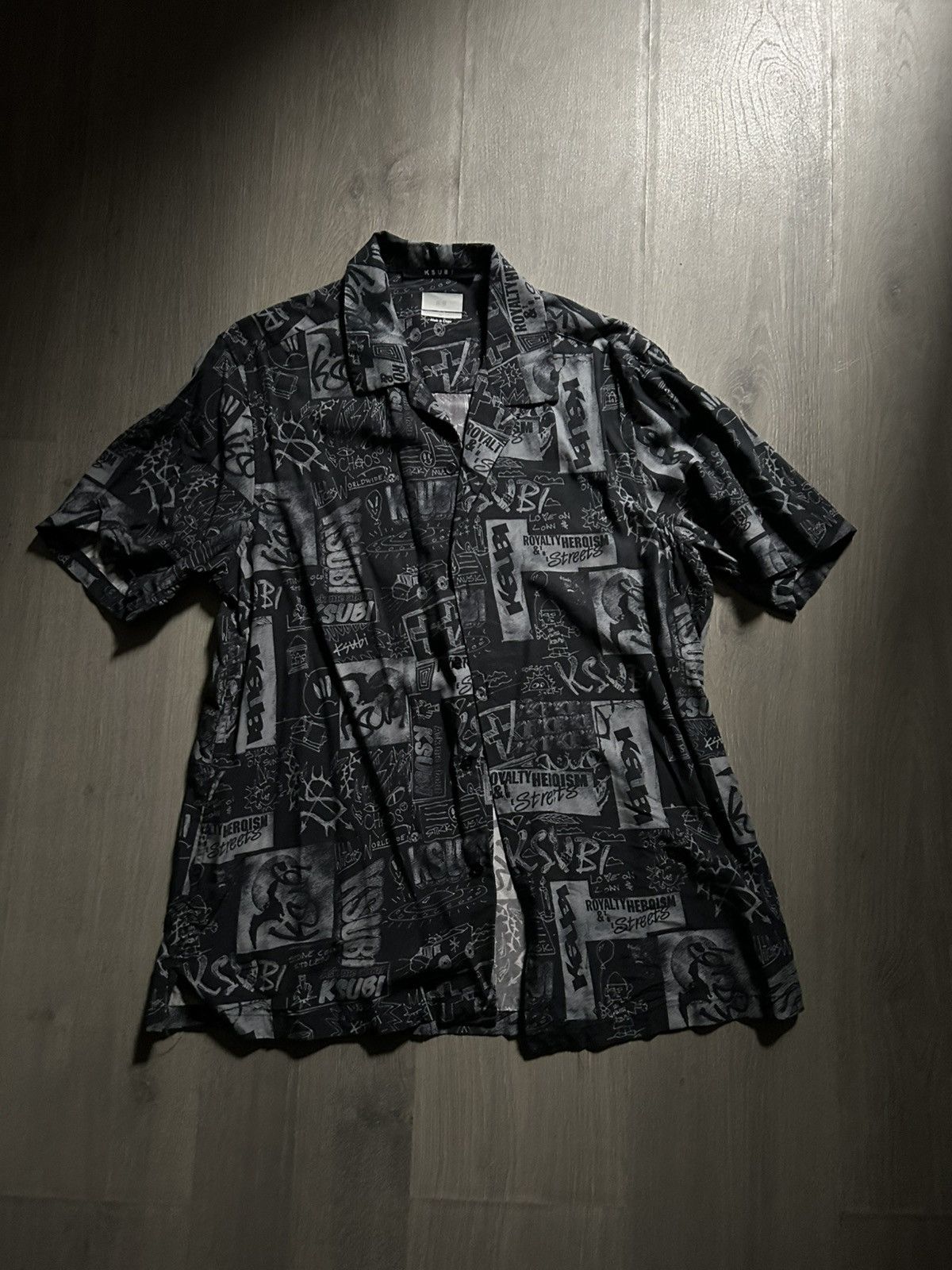Designer × Ksubi Ksubi ( black mesh up resort ss button up) Size US M / EU 48-50 / 2 - 1 Thumbnail
