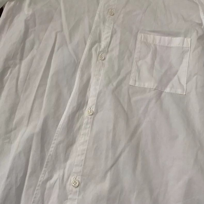 Yohji Yamamoto Yohji Yamamoto White long-sleeved shirt with broken necklin Size US S / EU 44-46 / 1 - 4 Thumbnail