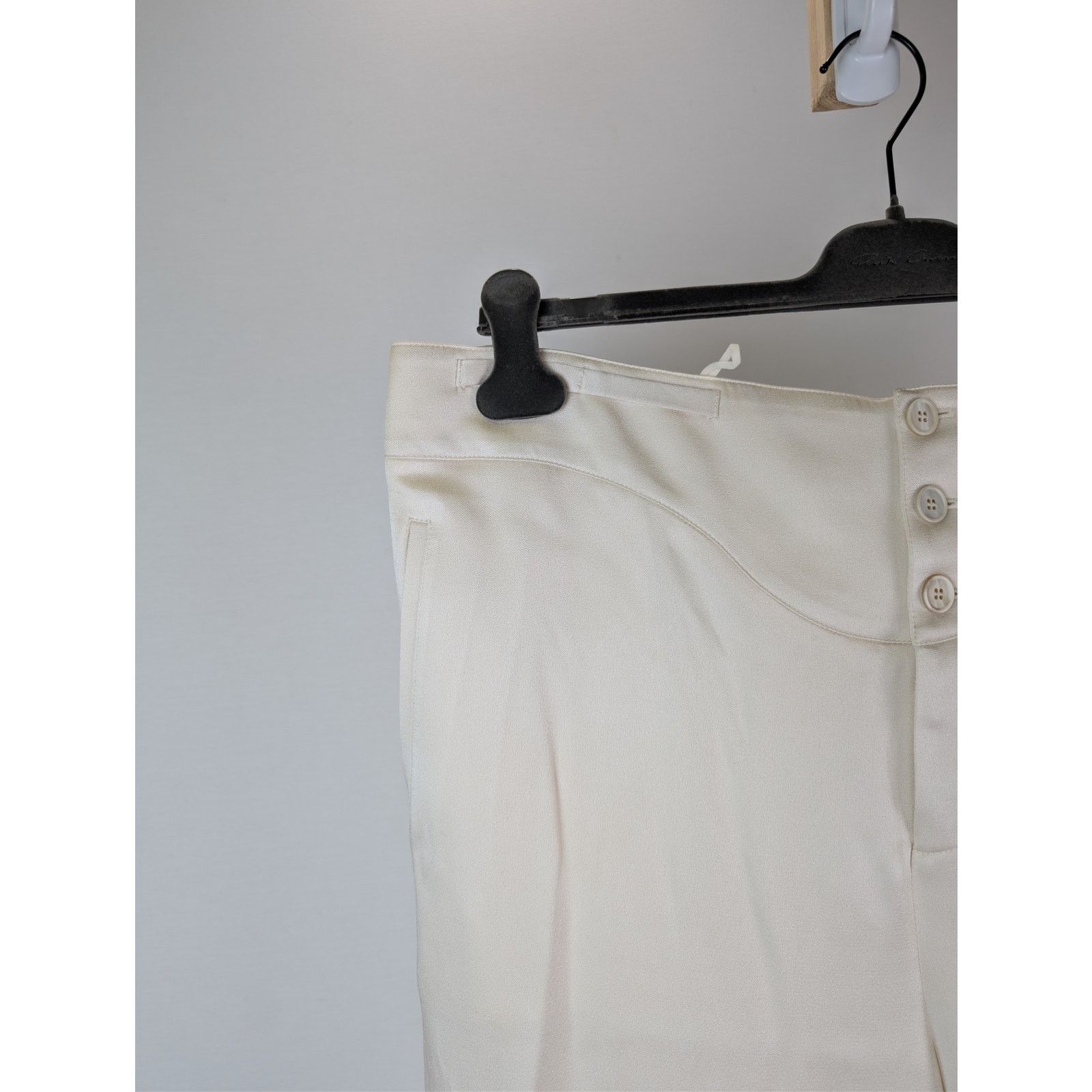 Saint Laurent Paris o1rshd1 Satin Crepe Pants in Craie Size US 38 / EU 54 - 6 Thumbnail