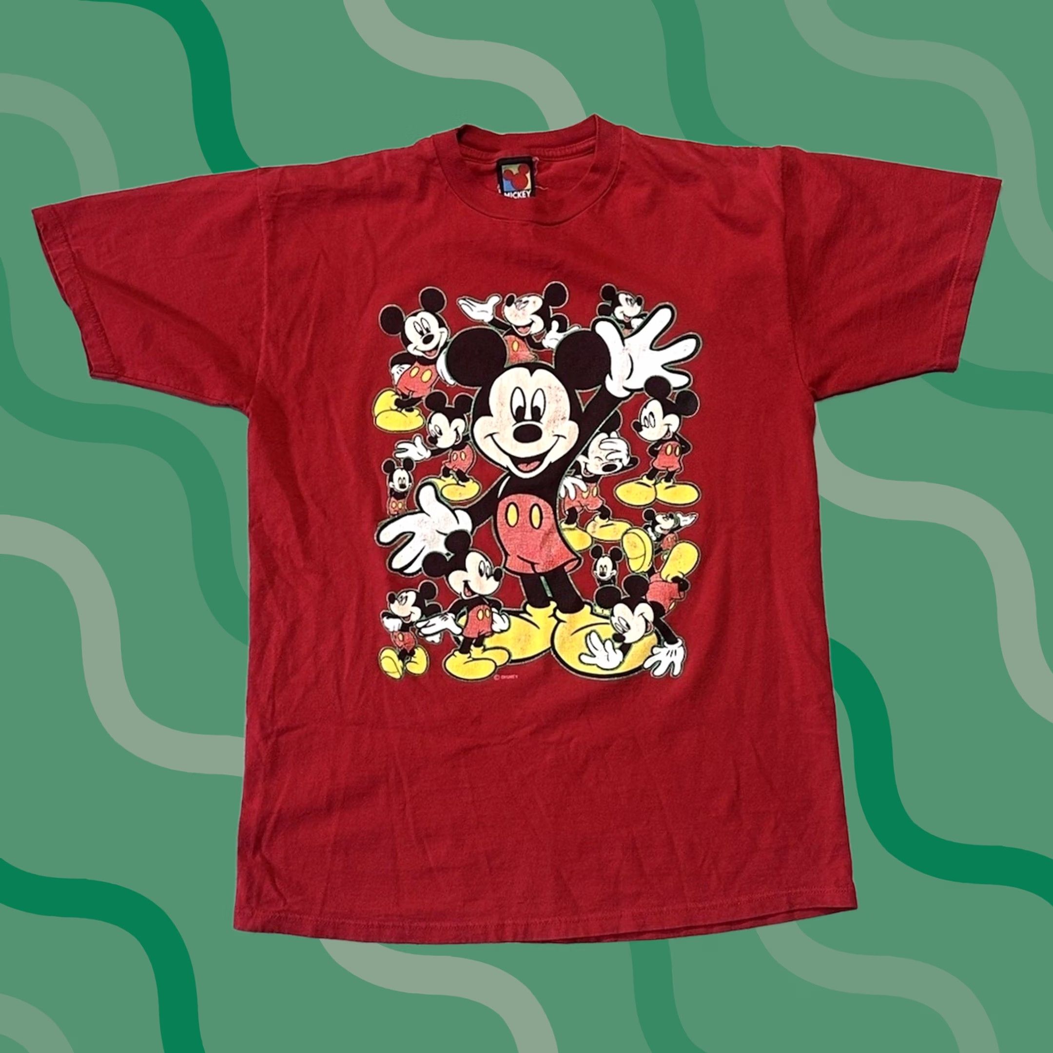 Mickey Unlimited VINTAGE Mickey Unlimited Disney Mickey Mouse Red 90's Short Sleeve Shirt USA Made Sz L Men Size US L / EU 52-54 / 3 - 1 Thumbnail