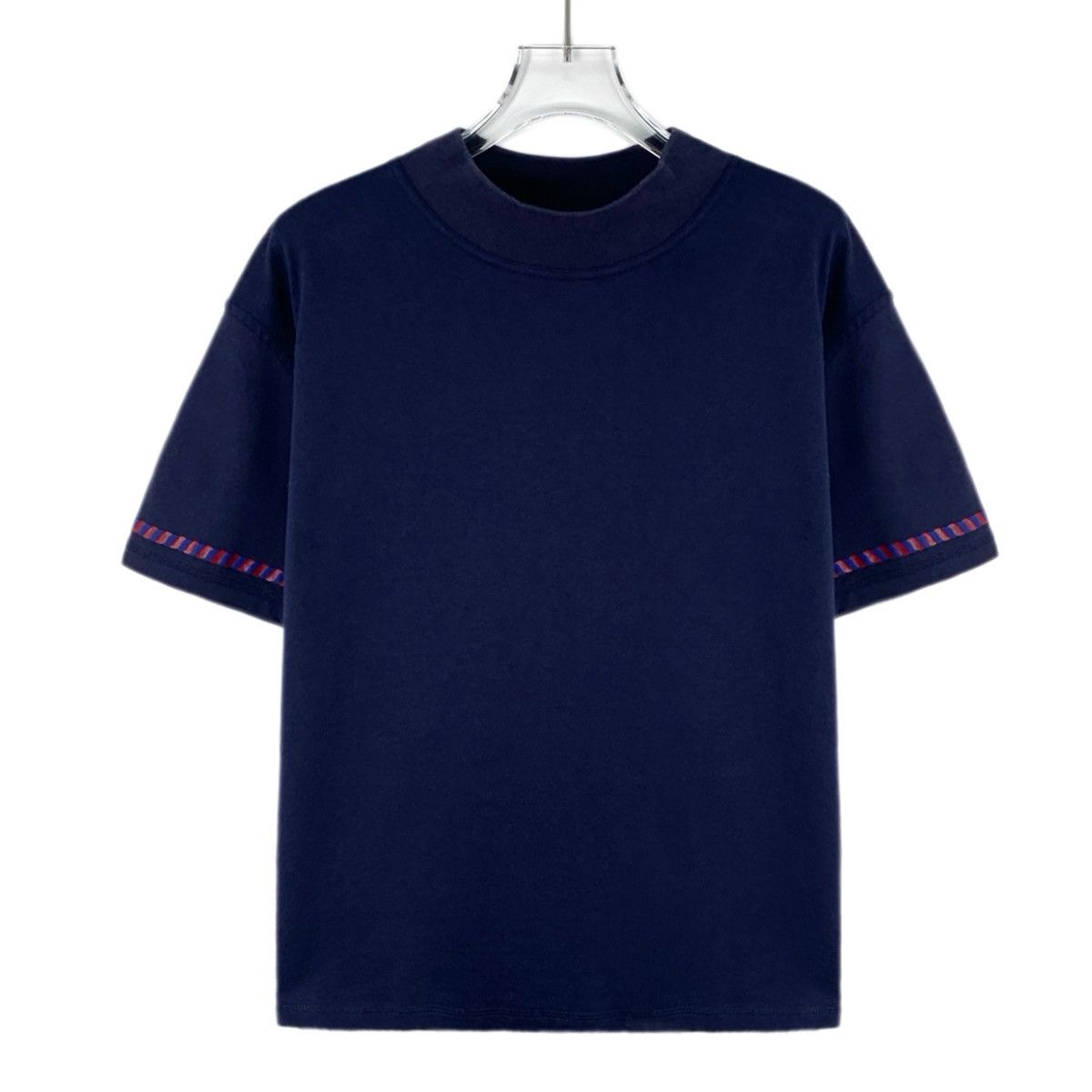 Hermes Hermès Style Dark Blue Lock Print Short Sleeve T-Shirt K26WX Size L / US 10 / IT 46 - 2 Thumbnail