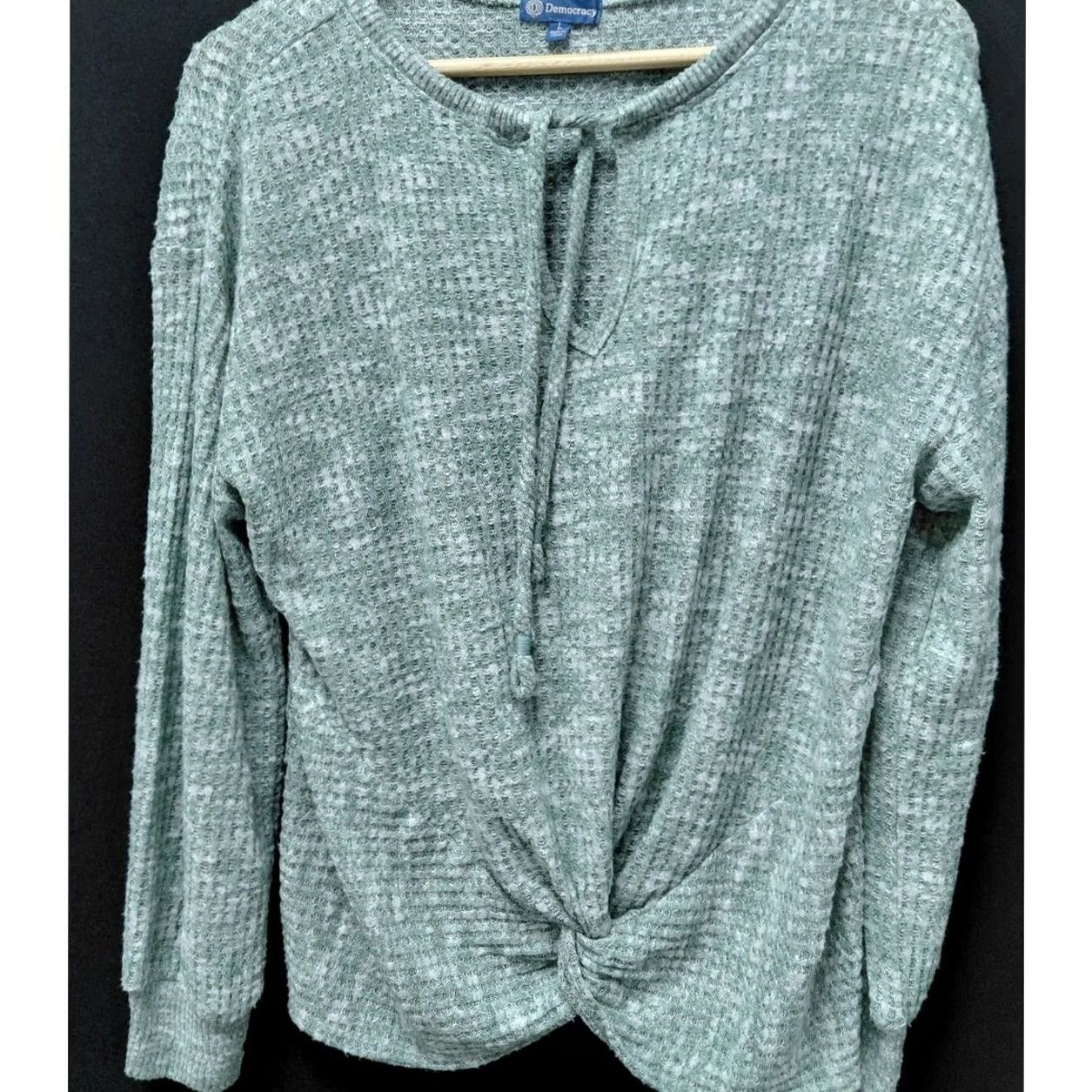Vintage Democracy Twist Front Knit Top Gray Long Sleeve L Women Regular Size Shirt Blouse Casual Size L / US 10 / IT 46 - 2 Thumbnail