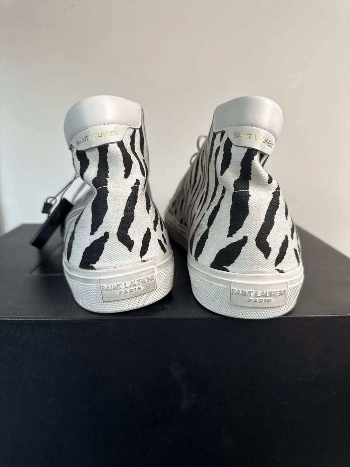Yves Saint Laurent Saint Laurent High Top Sneakers Canvas Ace Mid Tops EU 40.5 Size US 9.5 / EU 42-43 - 4 Thumbnail