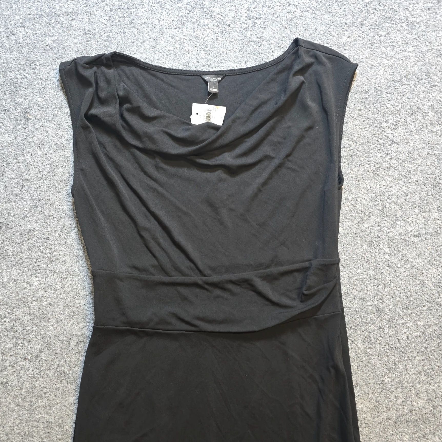 Ann Taylor Ann Taylor Dress Womens Size 8 Black Cowl Neck Fitted Sheath Stretch Career Dress Size M / US 6-8 / IT 42-44 - 2 Thumbnail