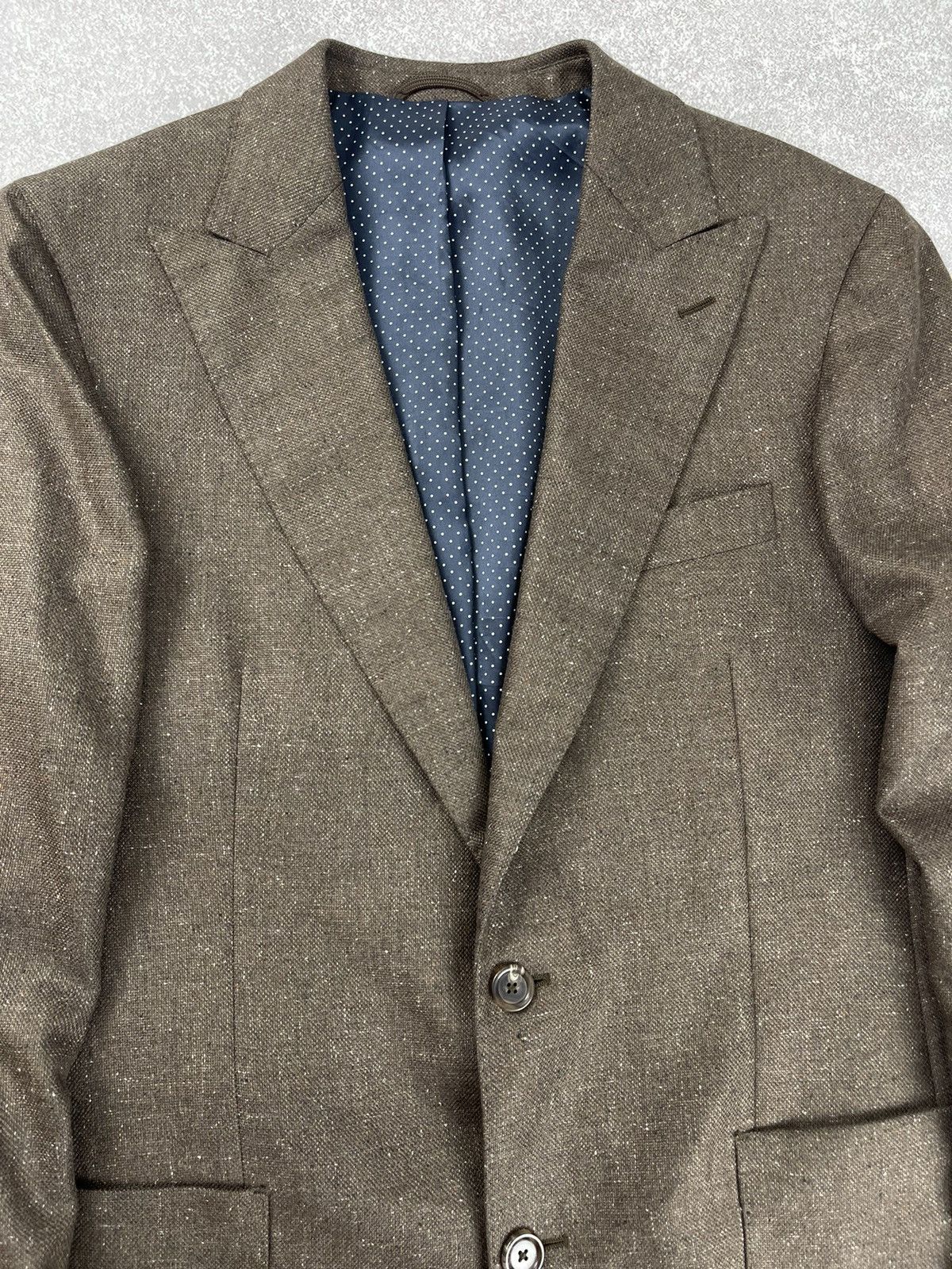 Designer Pelikamo Zurich Silk/Wool Blazer Jacket Men’s Size US M / EU 48-50 / 2 - 5 Thumbnail