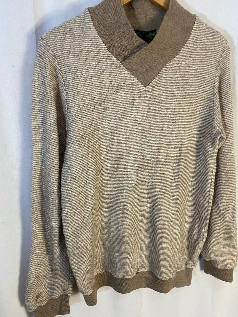 Japanese Brand × Vintage Vintage Beaut green wool sweatshirt Size US S / EU 44-46 / 1 - 3 Thumbnail
