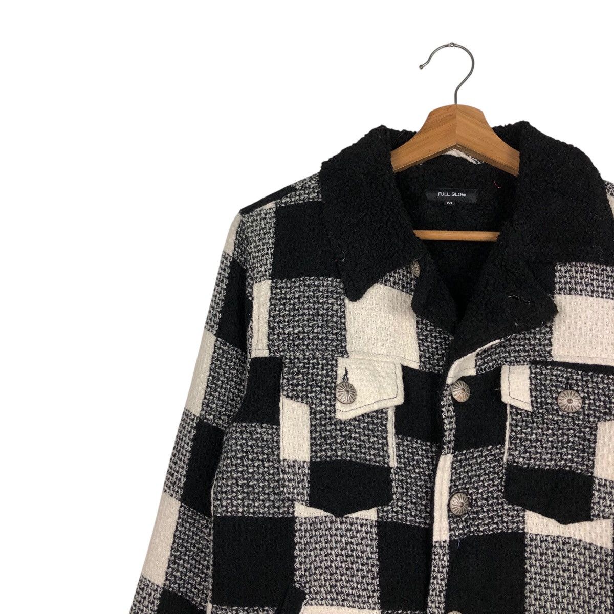 Japanese Brand Full Glow Flannel Shirt Jacket Tartan Design Blanket Fleece Size US M / EU 48-50 / 2 - 8 Thumbnail