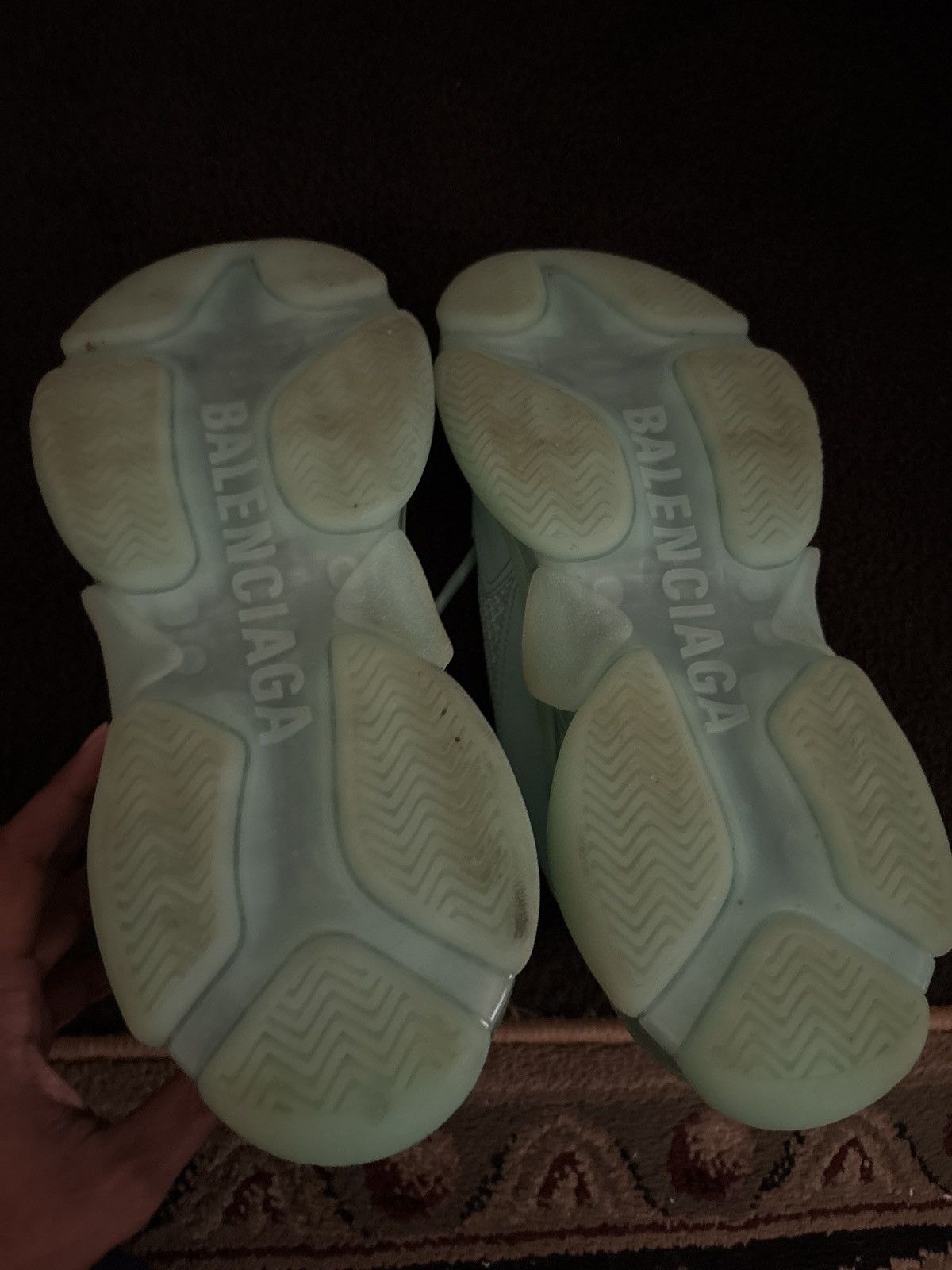 Balenciaga Triple S Mint green