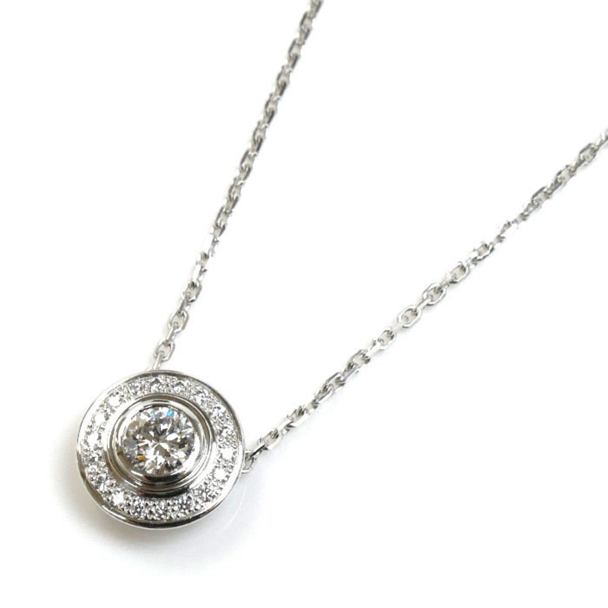 image of Cartier K18Wg White Gold Damour Necklace N7406700 Diamond 0.21Ct 3.9G 38-41Cm Ladies, Women's