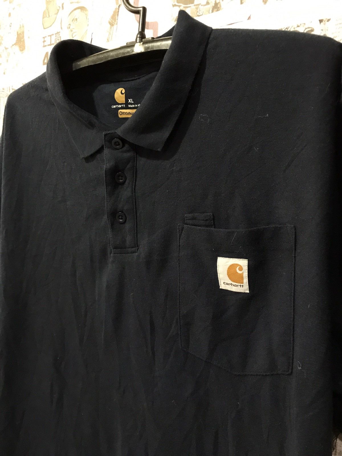 Carhartt × Polo Ralph Lauren Carhartt Shirt Mens XL Polo Lightweight Stretch Pocket Navy Size US XL / EU 56 / 4 - 2 Thumbnail