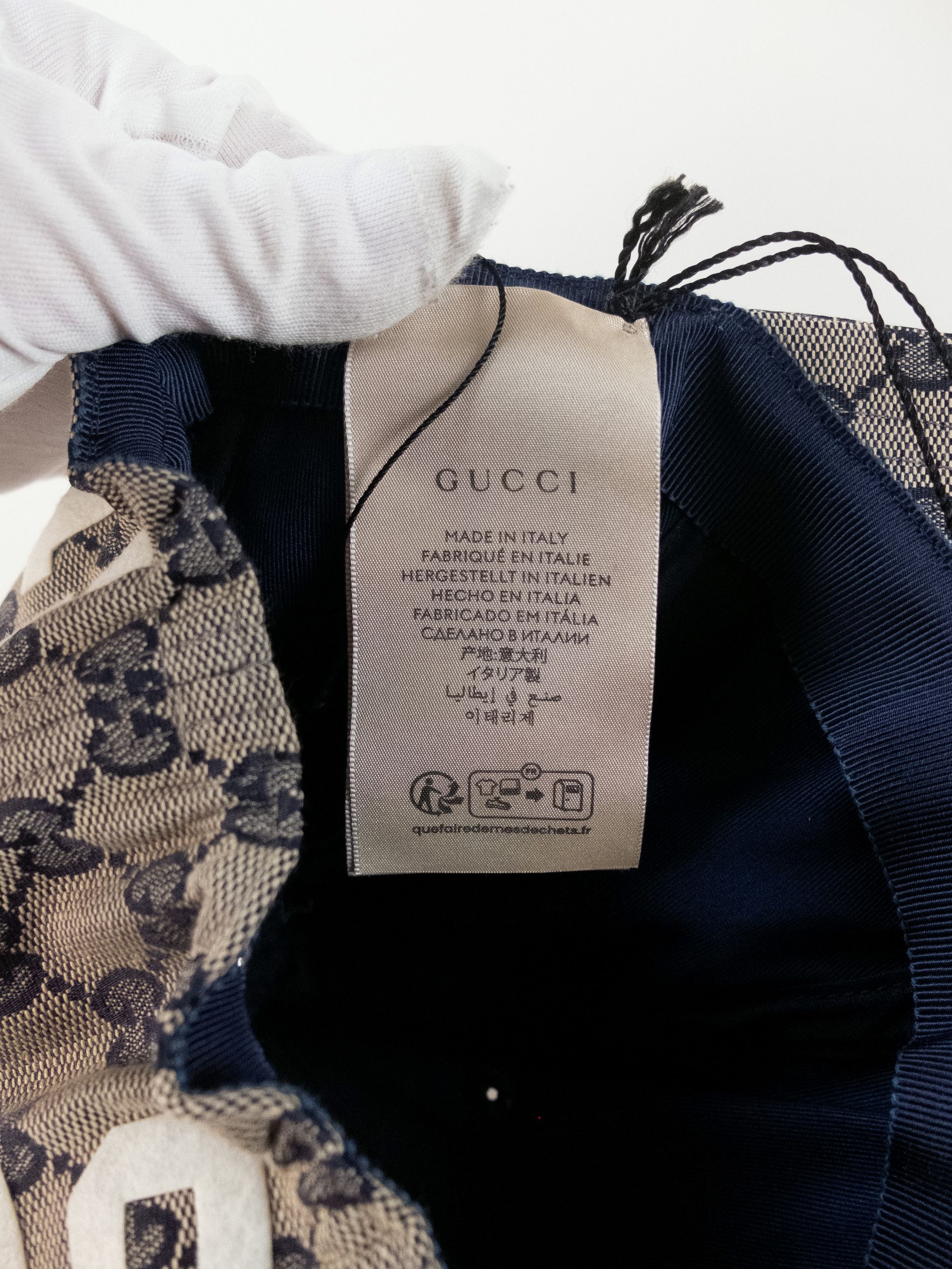 Gucci GUCCI gray GG Web logo canvas baseball cap Medium NWT Size ONE SIZE - 10 Thumbnail