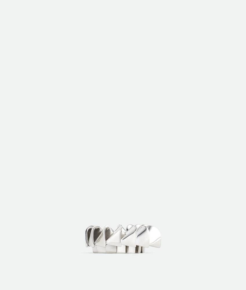 Bottega Veneta o1n1vont1124 Size: 17 / Pleat Ring in Silver Size ONE SIZE - 4 Thumbnail