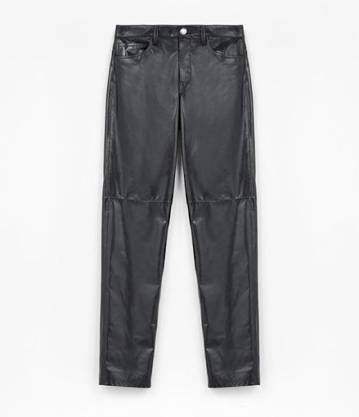 Jil Sander o1w1db10925 Leather Trousers in Black Size US 34 / EU 50 - 1 Thumbnail