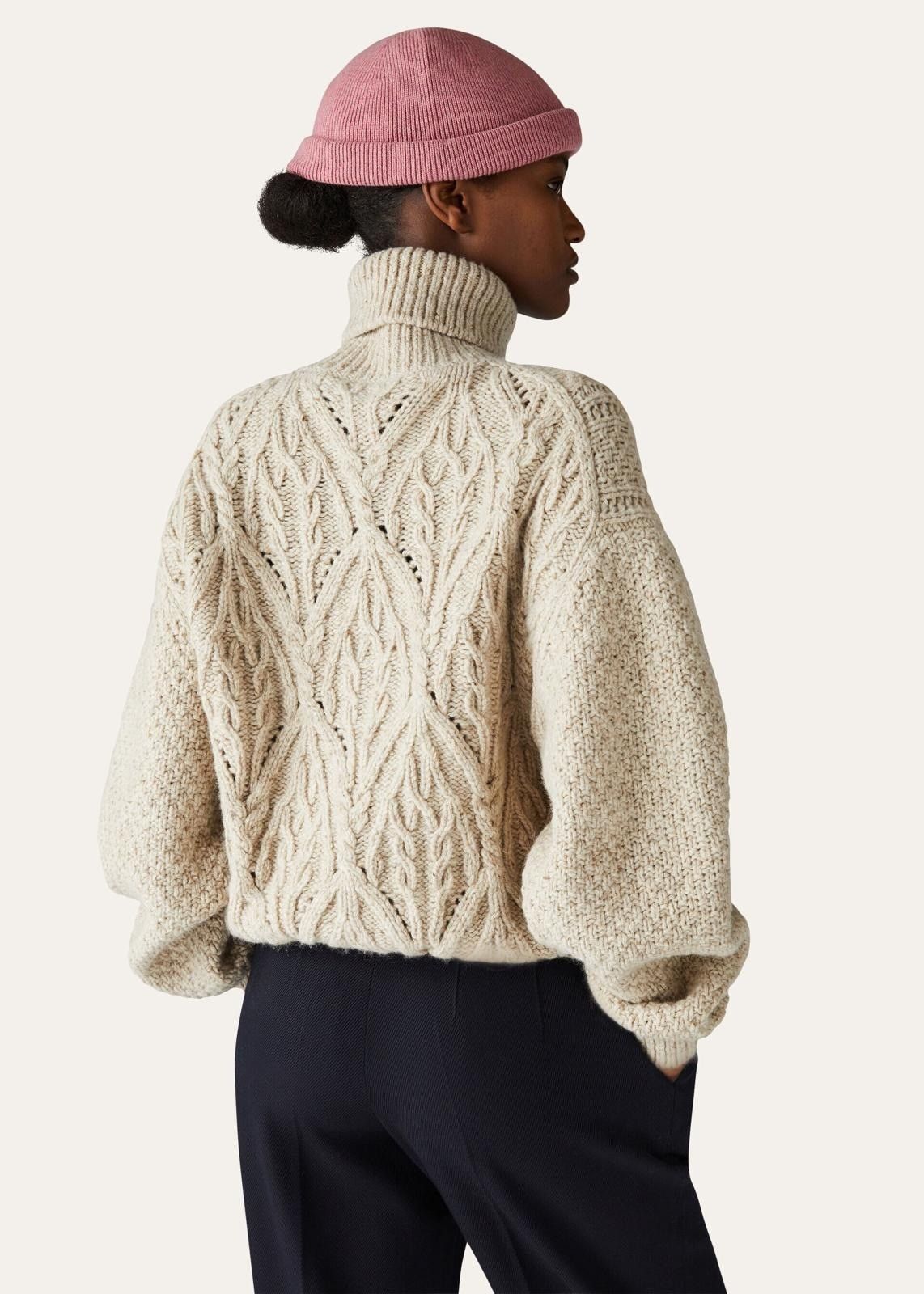 Loro Piana o1srvl11e0824 Newcastle Turtleneck Cashmere Sweater in White Size XL / US 12-14 / IT 48-50 - 4 Thumbnail