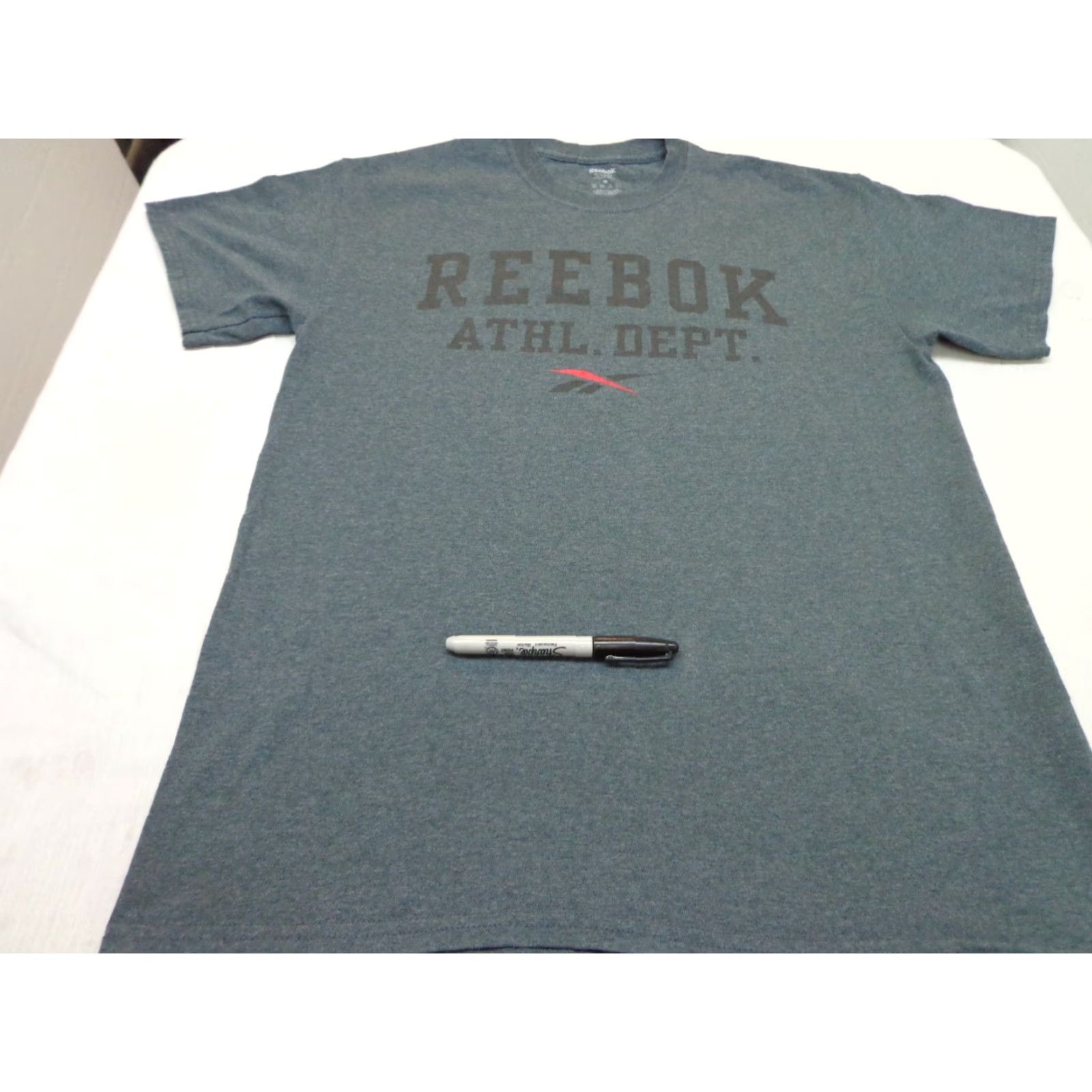Reebok Reebok Athletic Dept. Heather Gray T Shirt Size Medium Mens Short Sleeve Crew Neck Logo Cotton Blend Solid Size US M / EU 48-50 / 2 - 3 Thumbnail