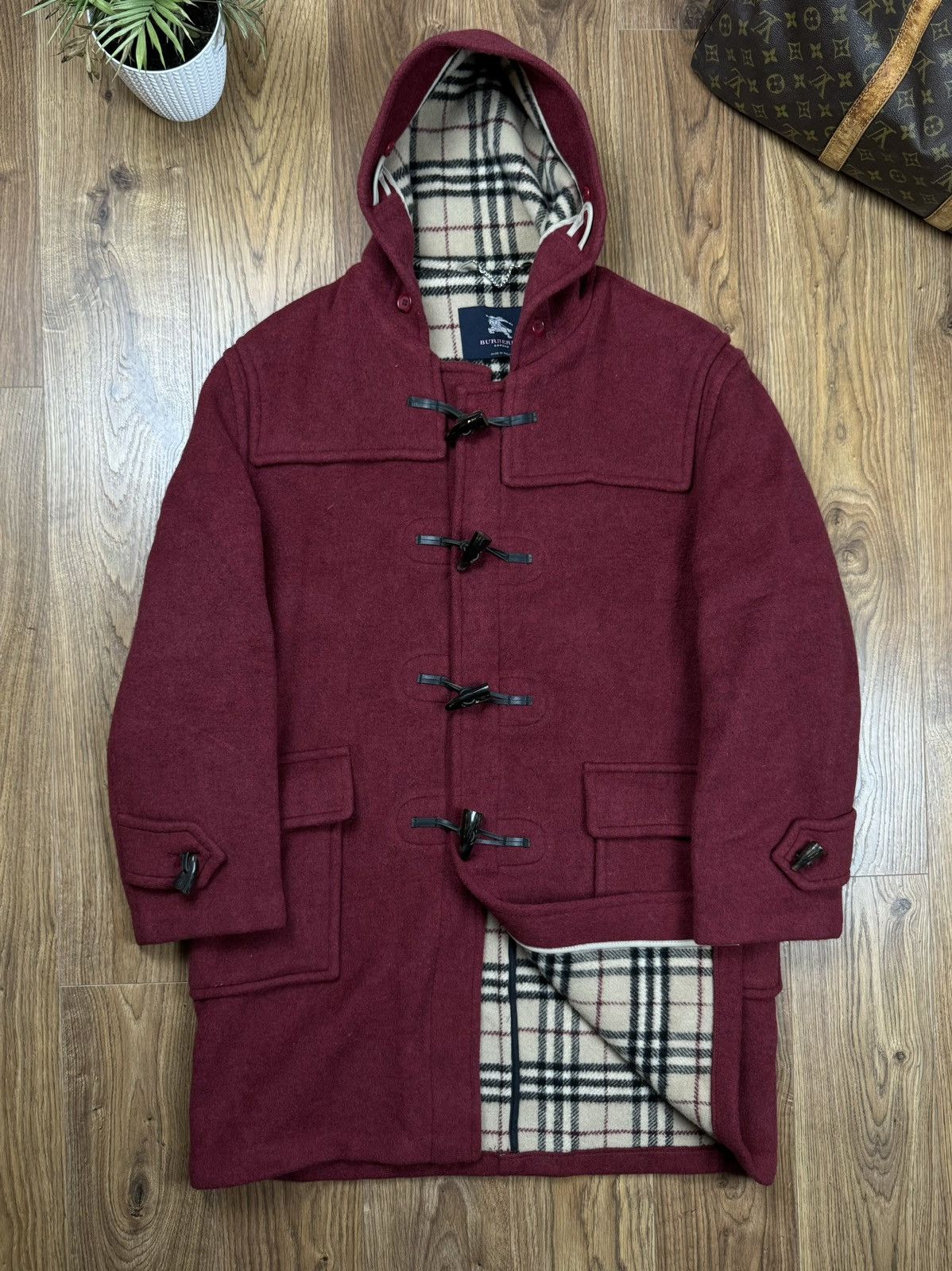 Burberry Wool duffle coat Burberry Nova Check original luxury item Size US XL / EU 56 / 4 - 1 Thumbnail