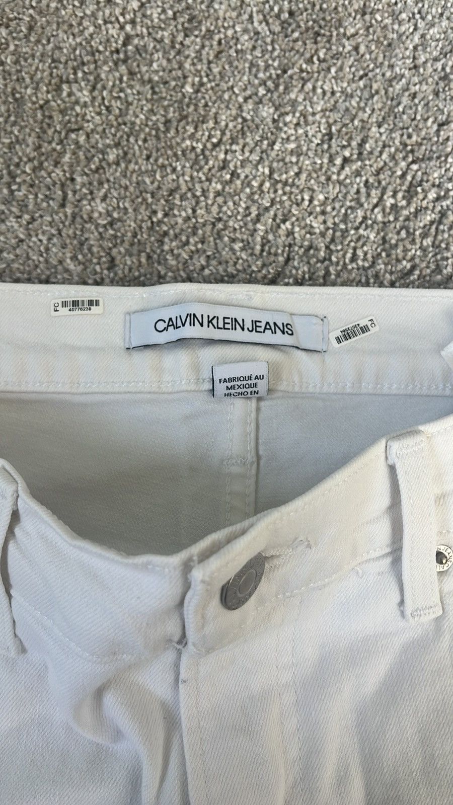 Calvin Klein White Slim Calvin Klein Jeans Size US 32 / EU 48 - 2 Thumbnail