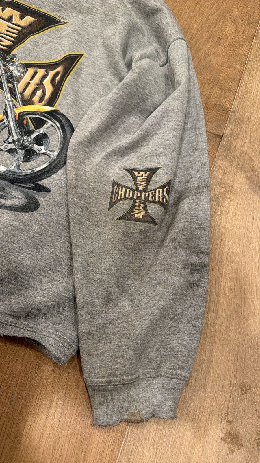 West Coast Choppers Vintage West Coast Choppers Hoodie *CRAZY FADE & DISTRESS* Size US L / EU 52-54 / 3 - 8 Thumbnail