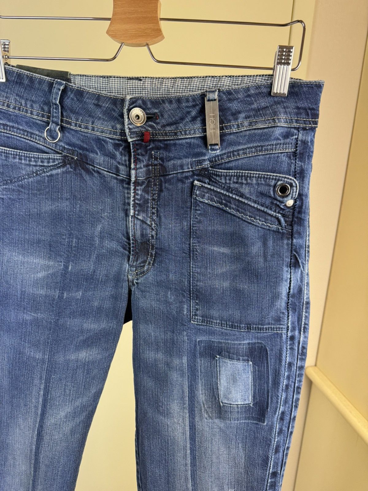 Rundholz High everyday couture distressed patches jeans mom boyfriend Size 32" / US 10 / IT 46 - 9 Thumbnail