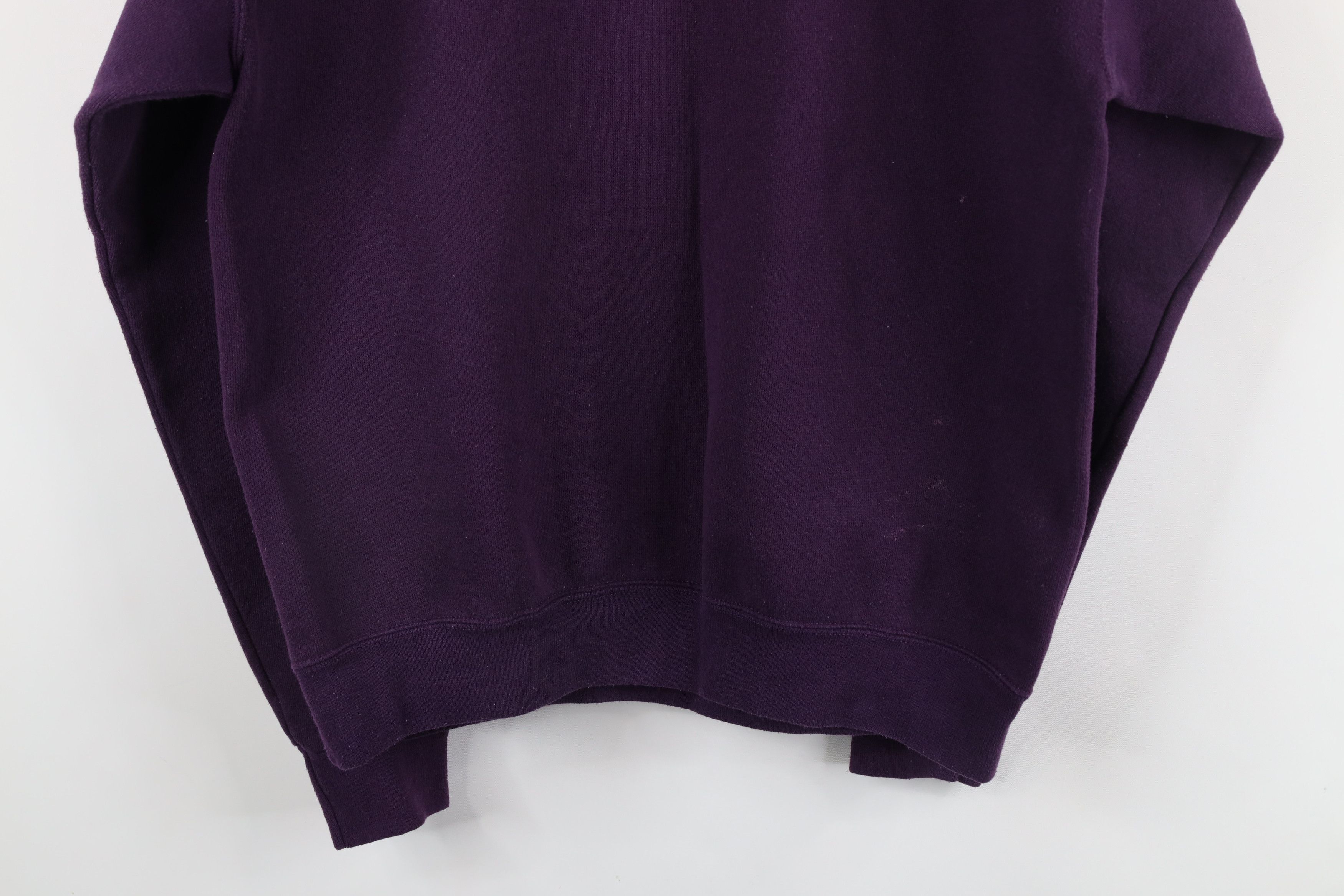 Vintage Vintage 90s Streetwear Blank Sweatshirt Purple USA Size L / US 10 / IT 46 - 12 Thumbnail
