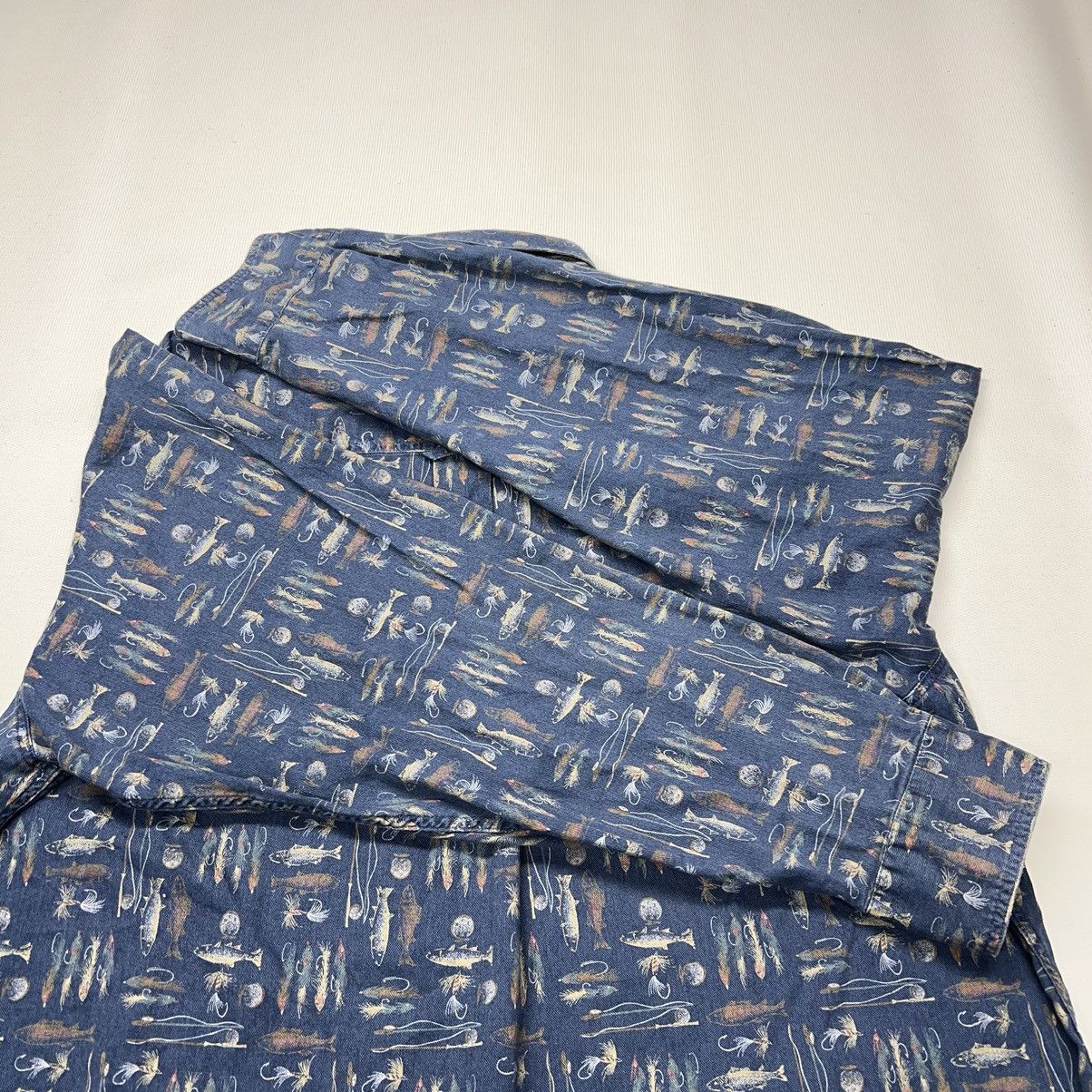 Vintage × Woolrich Woolen Mills VTG Woolrich Shirt Blue Button Down Fish Fishing Long Sleeve Size US L / EU 52-54 / 3 - 14 Thumbnail