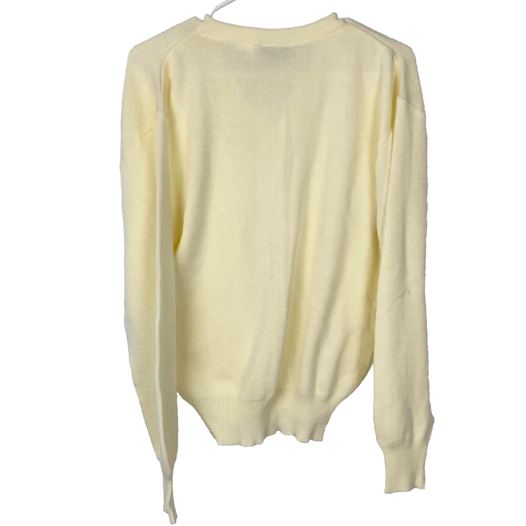 Vintage VINTAGE Herbert John Interpur Yellow Preppy V-Neck Sweater Kurt Cobain Mens XL Size US XL / EU 56 / 4 - 7 Thumbnail