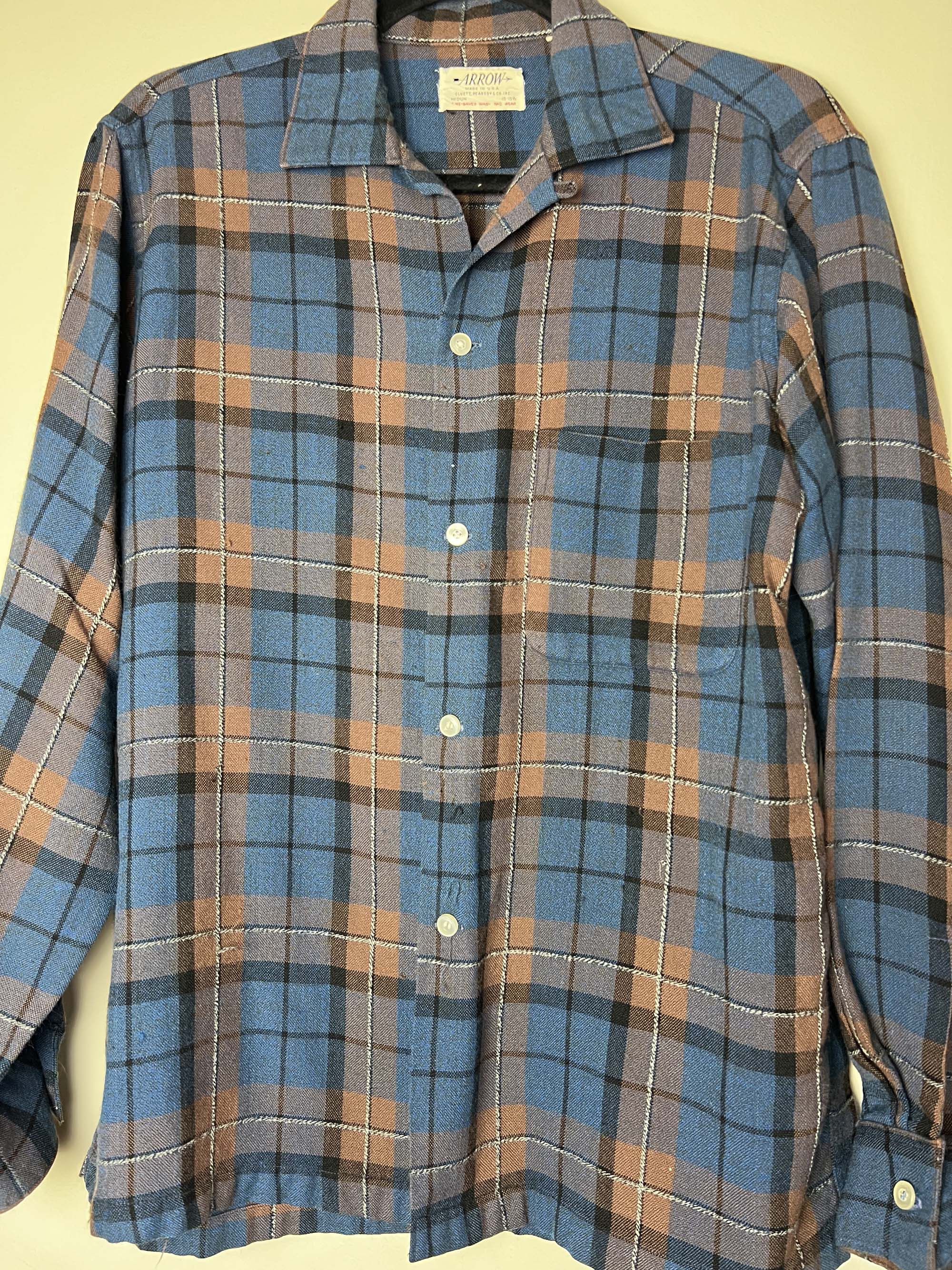 Arrow Vintage 1950's-1960's Arrow Time-Saver Wash and Wear Shirt Size US M / EU 48-50 / 2 - 2 Thumbnail