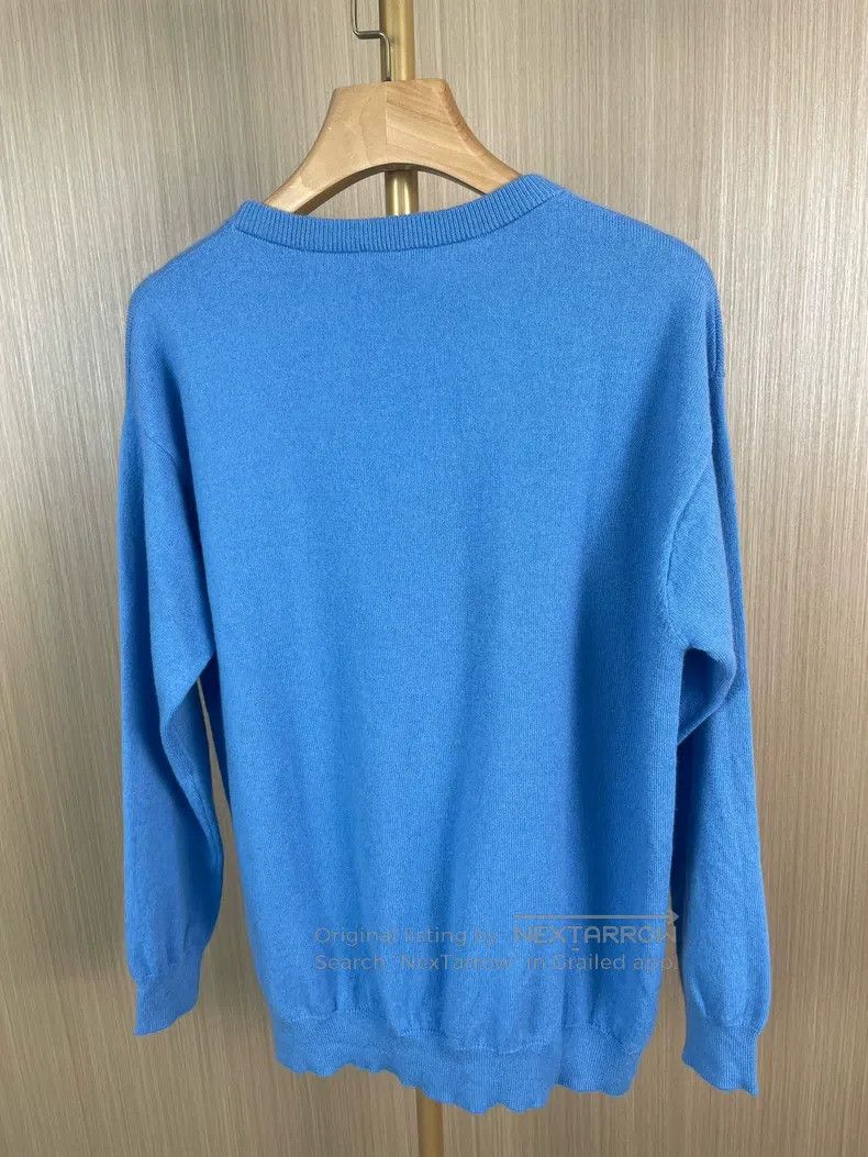 Brunello Cucinelli Brunello Cucinelli Blue Cashmere Knit Top Size M / US 6-8 / IT 42-44 - 2 Thumbnail