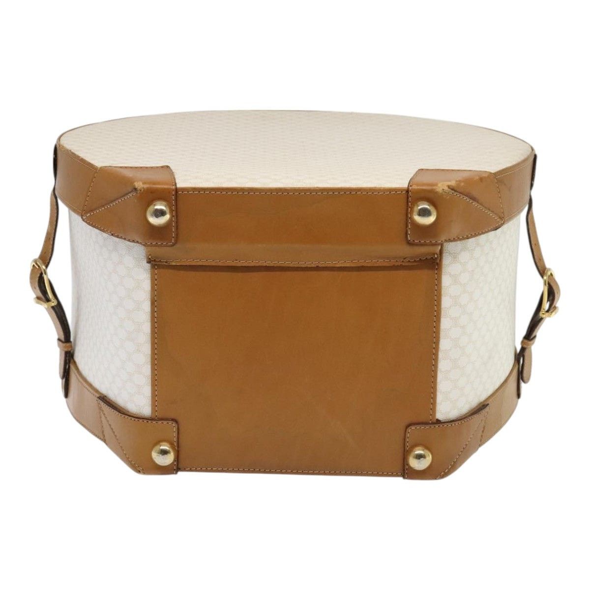 Celine CELINE Macadam Canvas Hat Case Trunk Pvc Leather White Size ONE SIZE - 2 Thumbnail