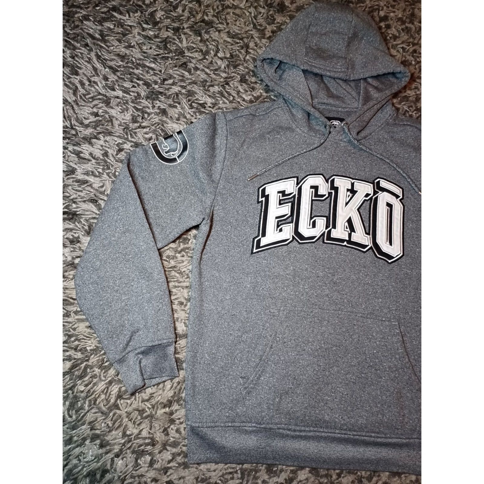 Vintage VINTAGE Ecko Unltd Rhino Skate Grunge Hoodie Size S Gray Pullover Hoodie Mens Size US S / EU 44-46 / 1 - 3 Thumbnail