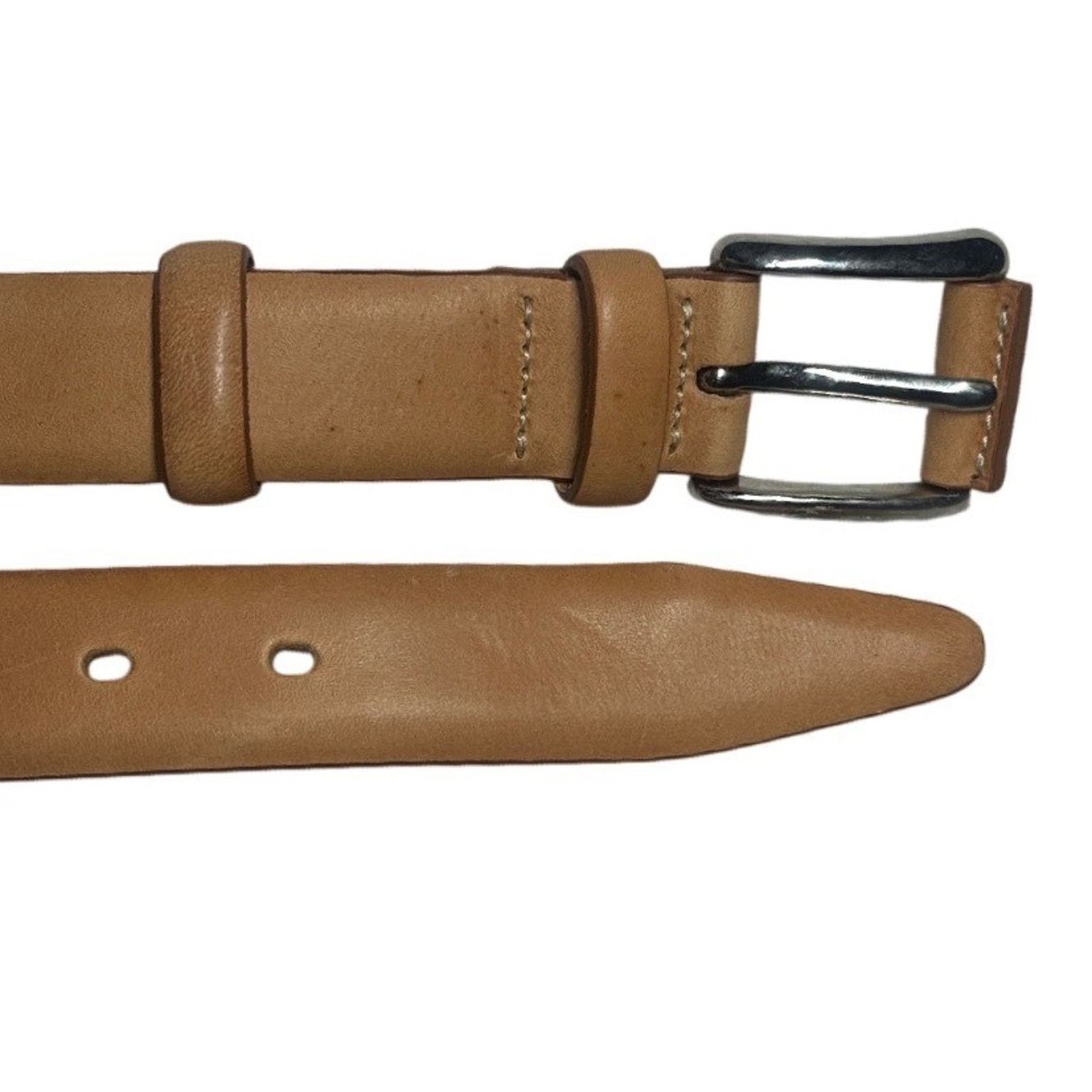 Orvis Orvis Genuine Leather Belt Silver Buckle Size 44 110 Size 44 - 2 Thumbnail