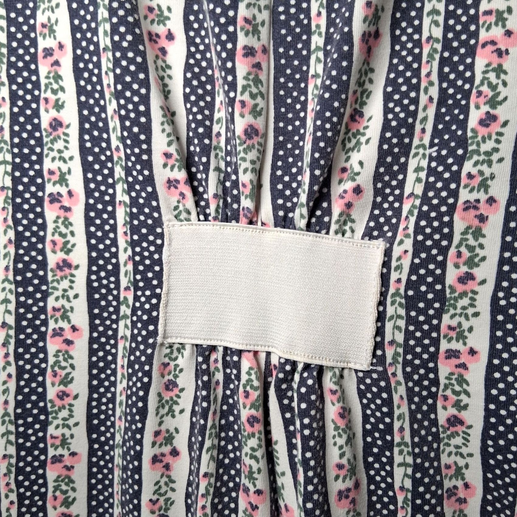 Vintage VINTAGE Paris Sport Club World Wide Romper Shirt One-Piece Blue Flowers Polka Dot Striped 1990s S Womens Size 28" / US 6 / IT 42 - 7 Thumbnail