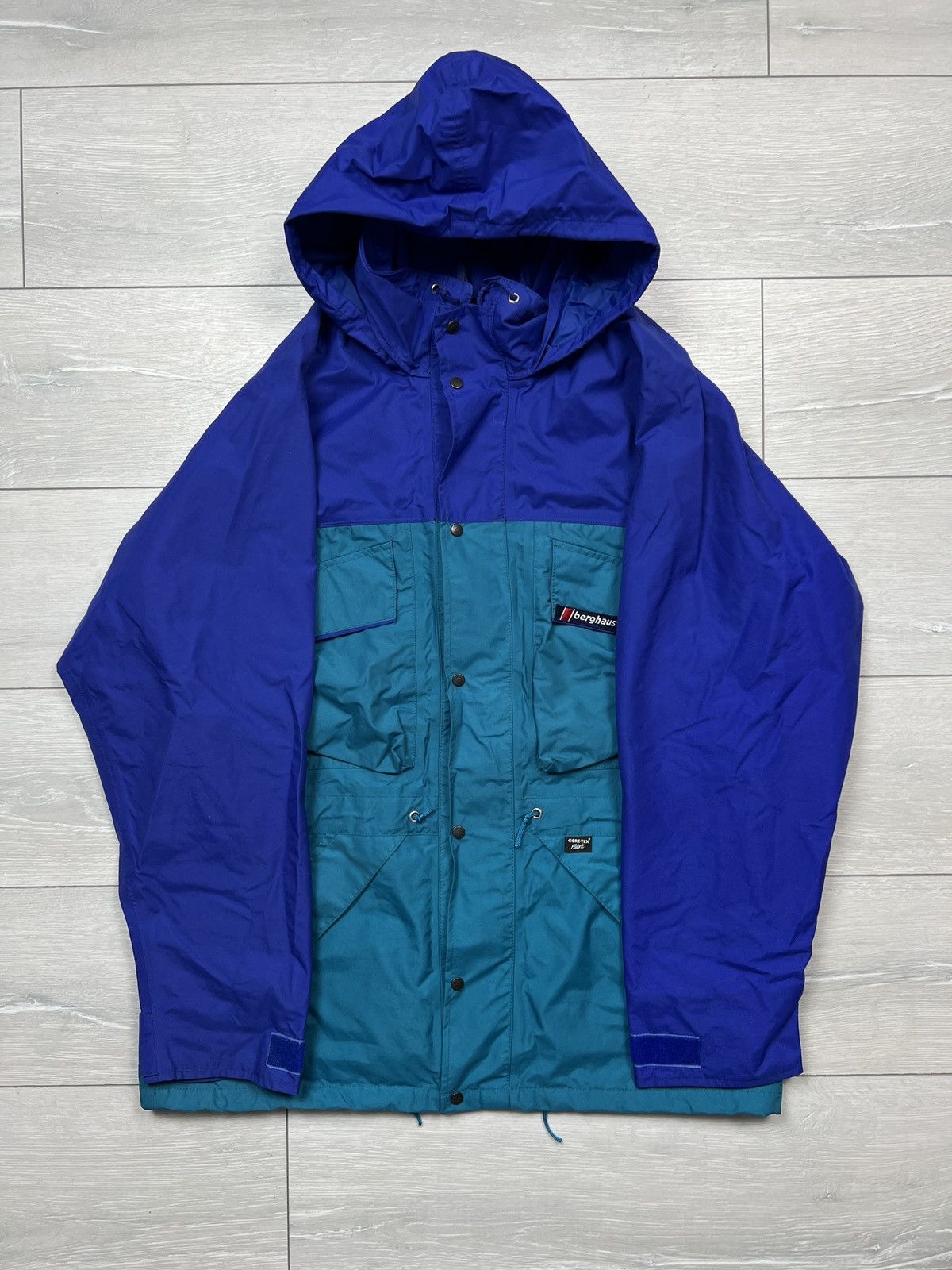 image of Berghaus Gore-Tex Vintage Trekking Jacket (Y0094) in Blue, Men's (Size Large)