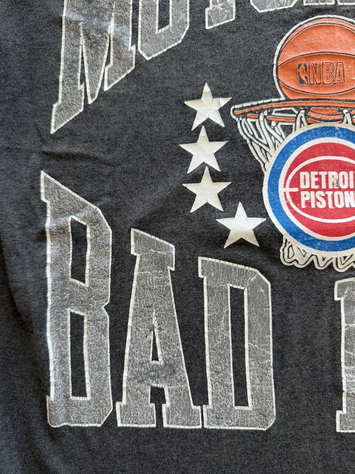 NBA VINTAGE 80s Detroit Pistons Bad Boys logo 7 T-Shirt Size US M / EU 48-50 / 2 - 2 Thumbnail