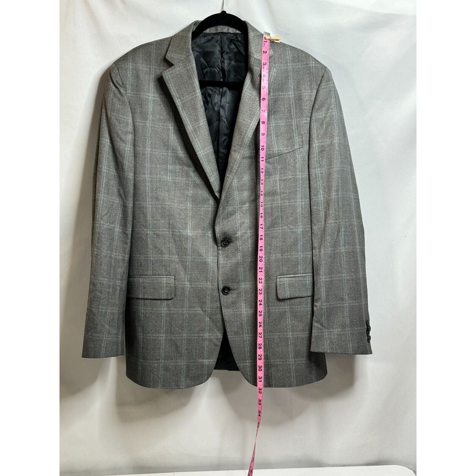 Michael Kors Michael Kors Light Gray Windowpane Blazer Sport Coat 44L Size 44L - 6 Thumbnail
