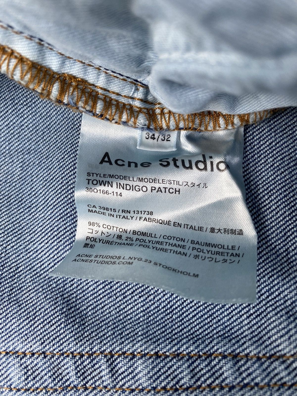 Acne Studios Acne Studios Indigo Town Patch Jeans Size US 34 / EU 50 - 9 Thumbnail
