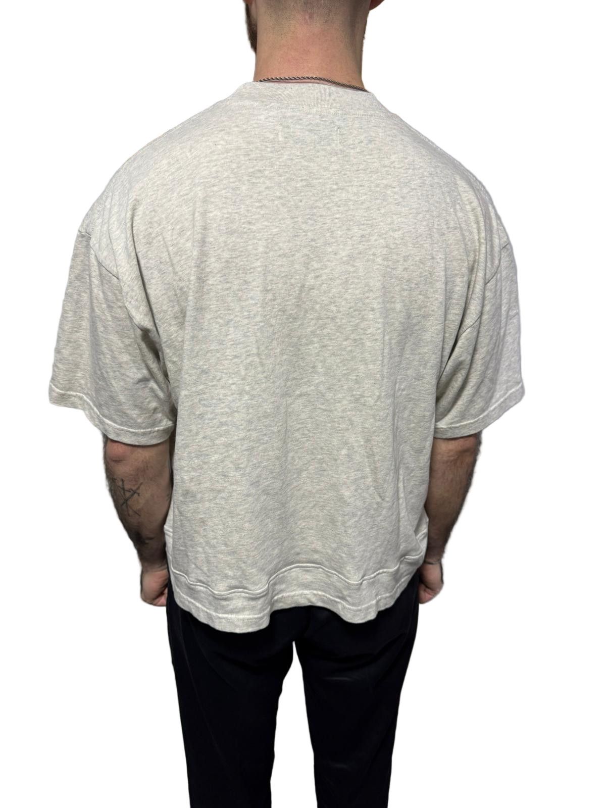 Represent Clo. Grey Cream Marl Embroidered Logo Boxy T-Shirt Size US L / EU 52-54 / 3 - 4 Thumbnail