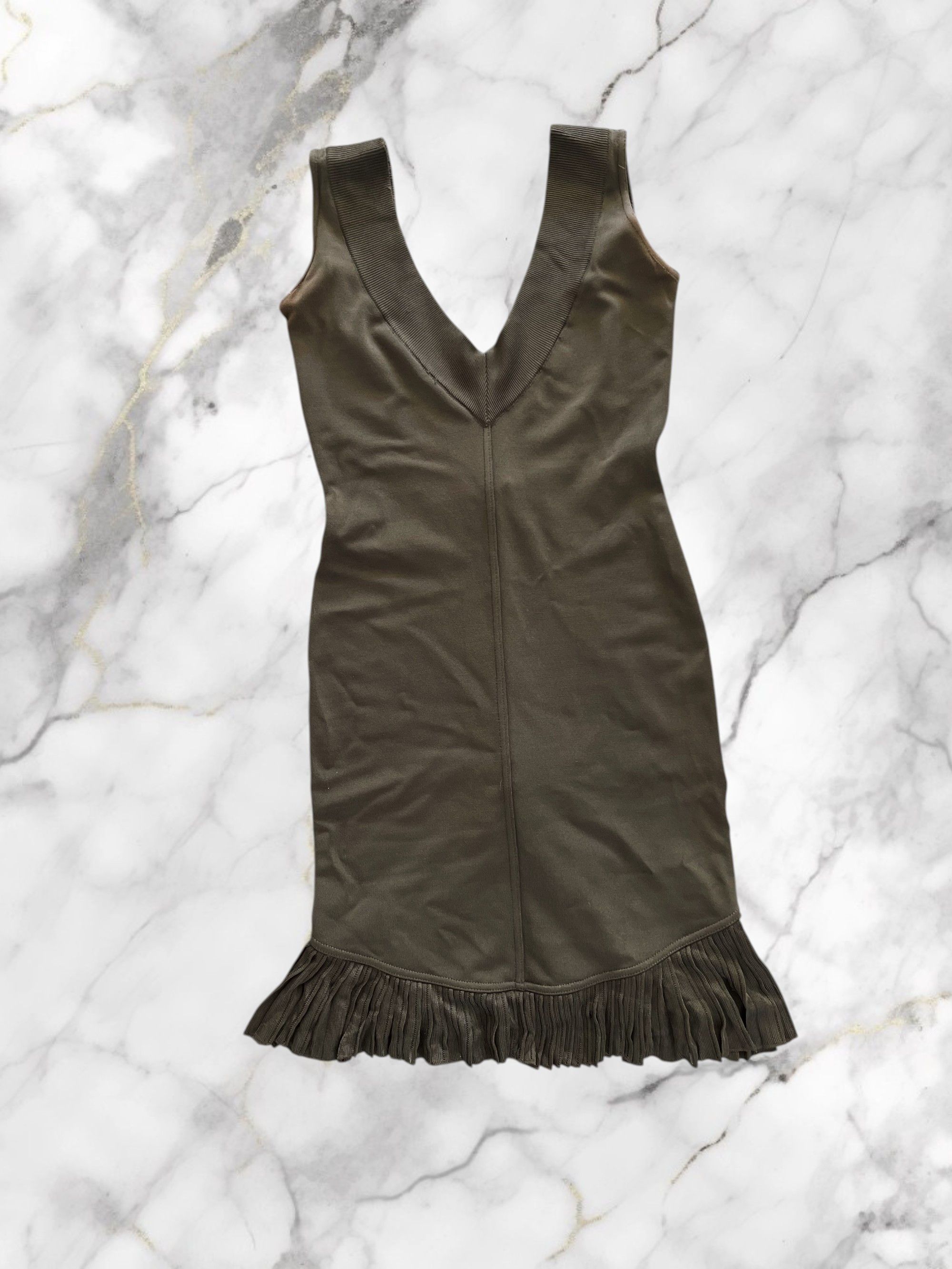 Alaia 1990 Alaïa Cling Dress with Pleated Hem in Rare Colourway Size S / US 4 / IT 40 - 1 Thumbnail