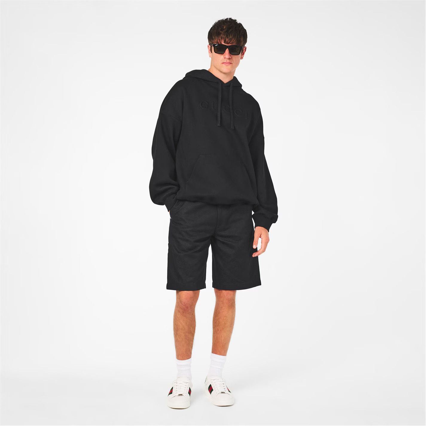 Gucci o1g2r1mq0426 Size: OS / Web Sunglasses in Black Size ONE SIZE - 5 Thumbnail