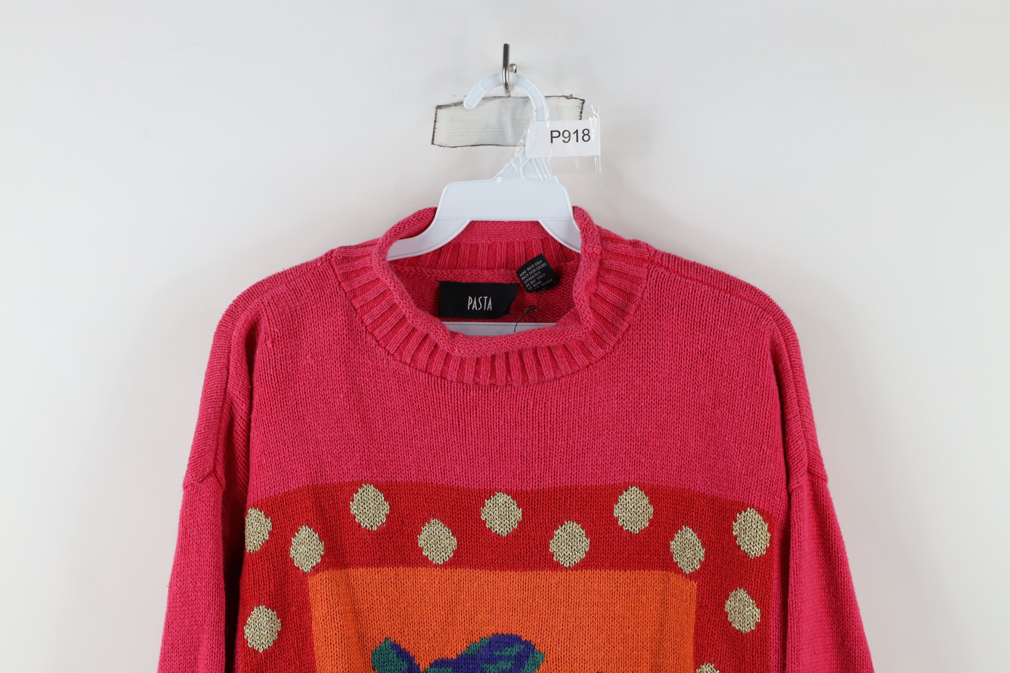 Vintage Vintage 90s Streetwear Abstract Flower Marled Knit Sweater Size M / US 6-8 / IT 42-44 - 2 Thumbnail