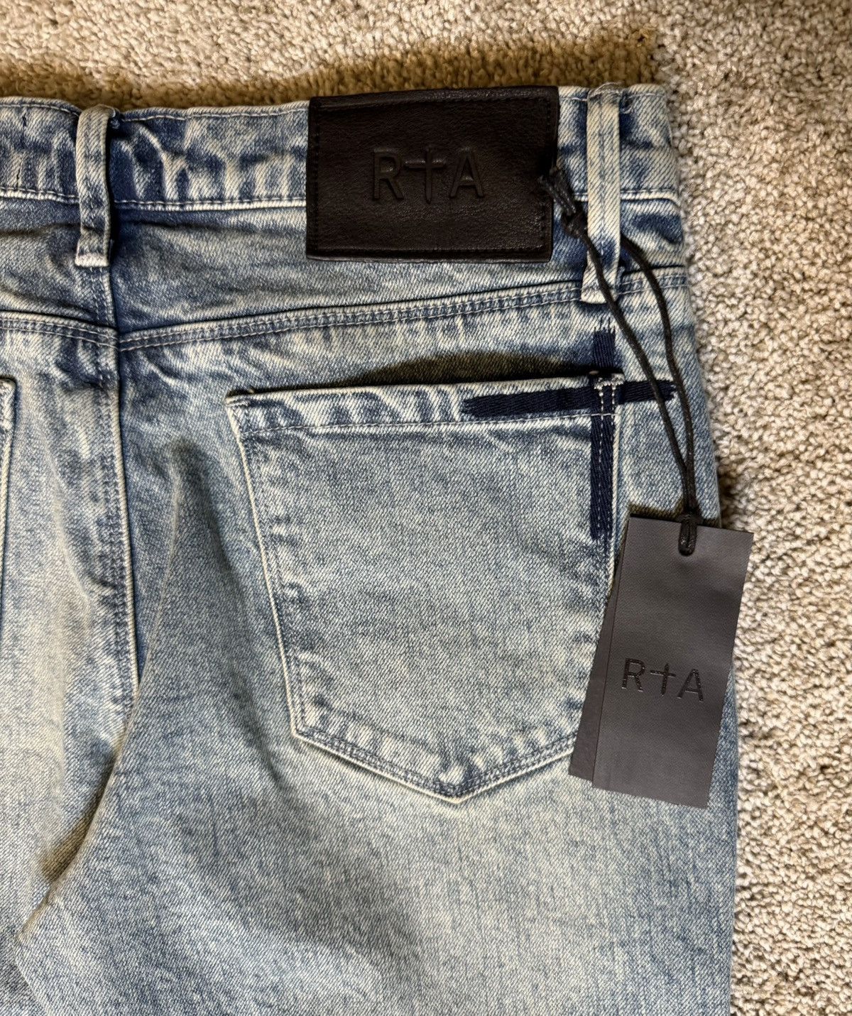 Rta RTA Denis Vintage Light Blue Mini Flare Jeans Size US 29 - 4 Thumbnail