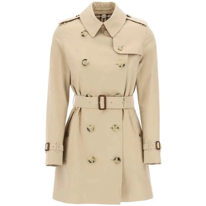 image of Burberry O1S22I1N0424 Kensington Trench Coat In Beige, Women's (Size XS)